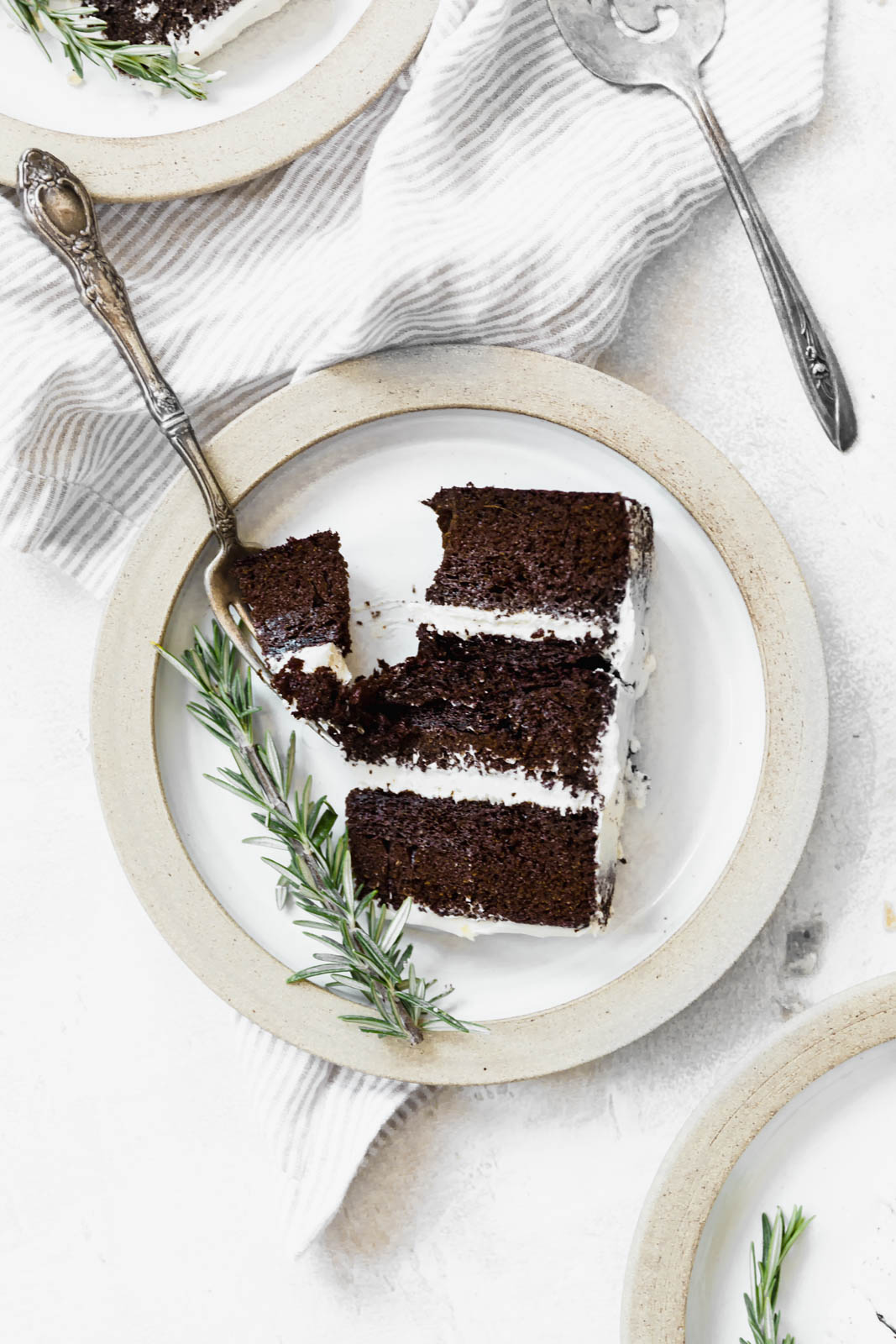 slice of molasses ginger cake on a plate