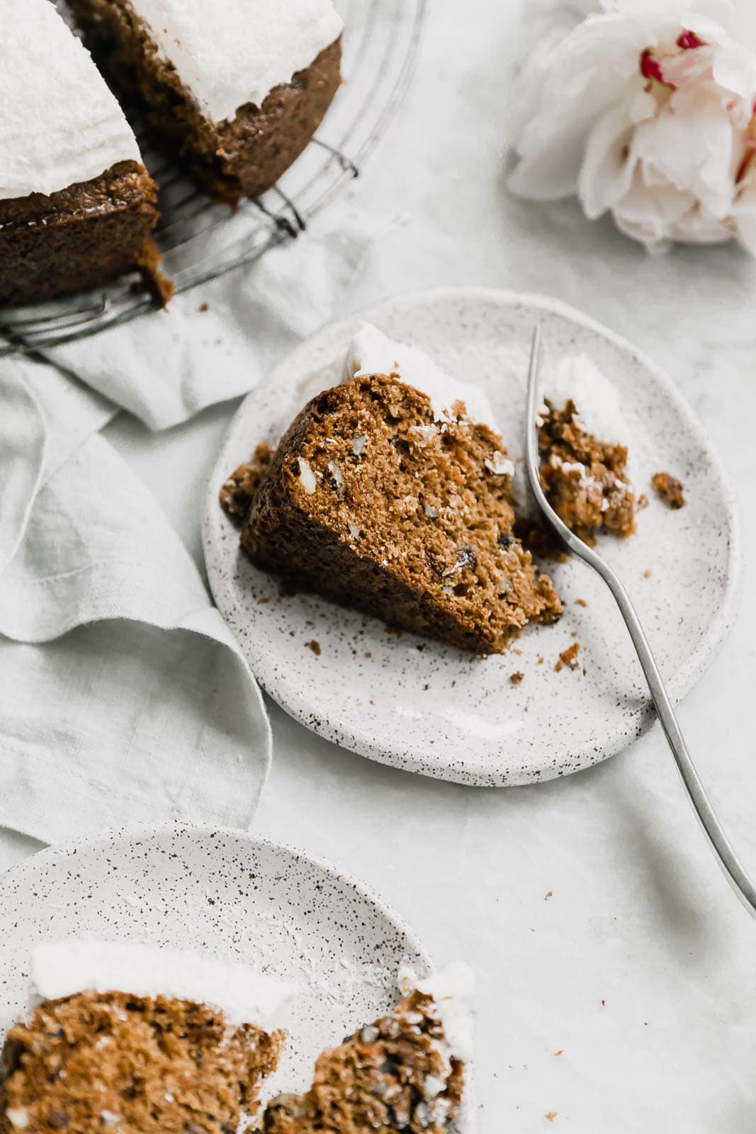 coconut carrot cake slices