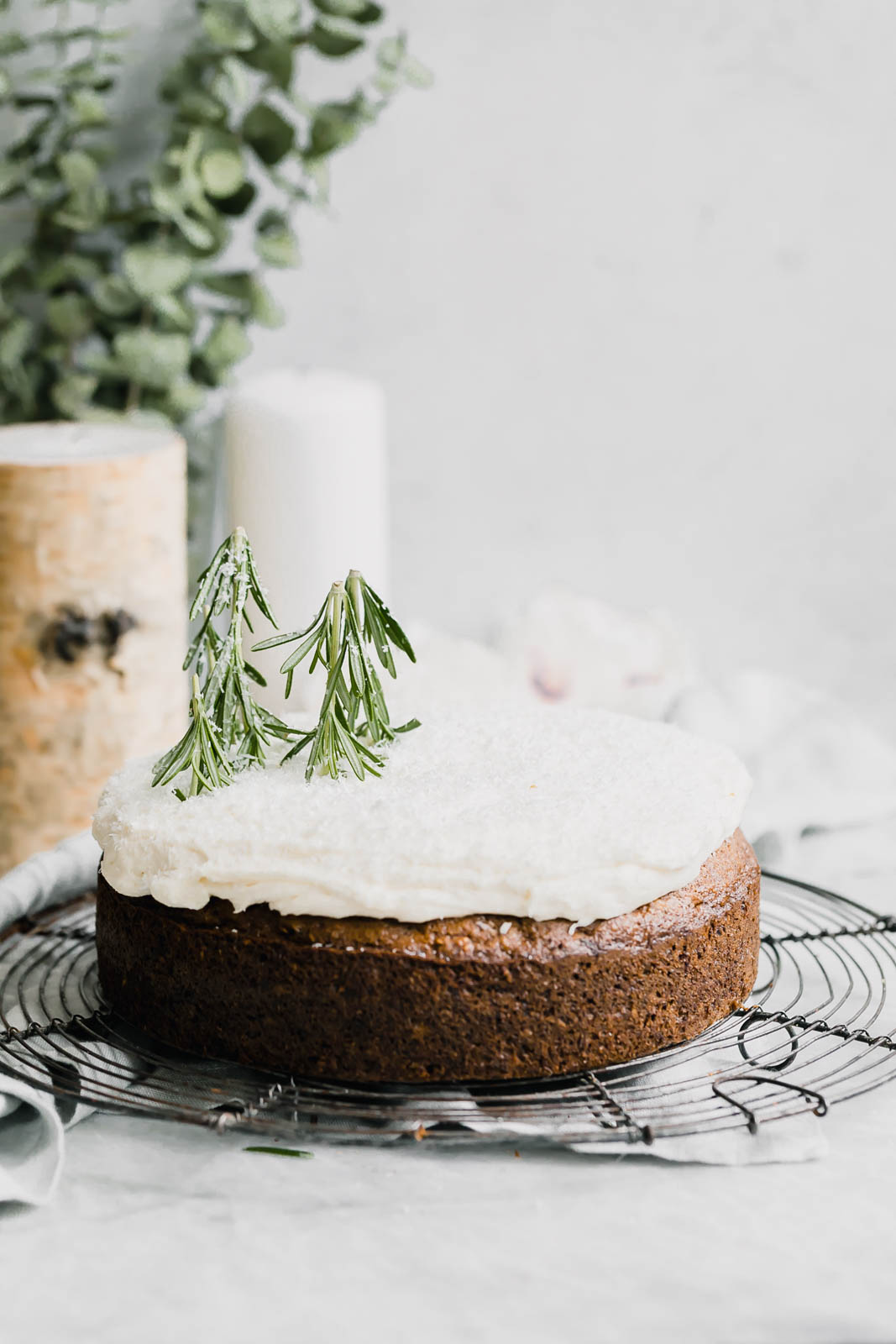 coconut carrot cake on wire rack
