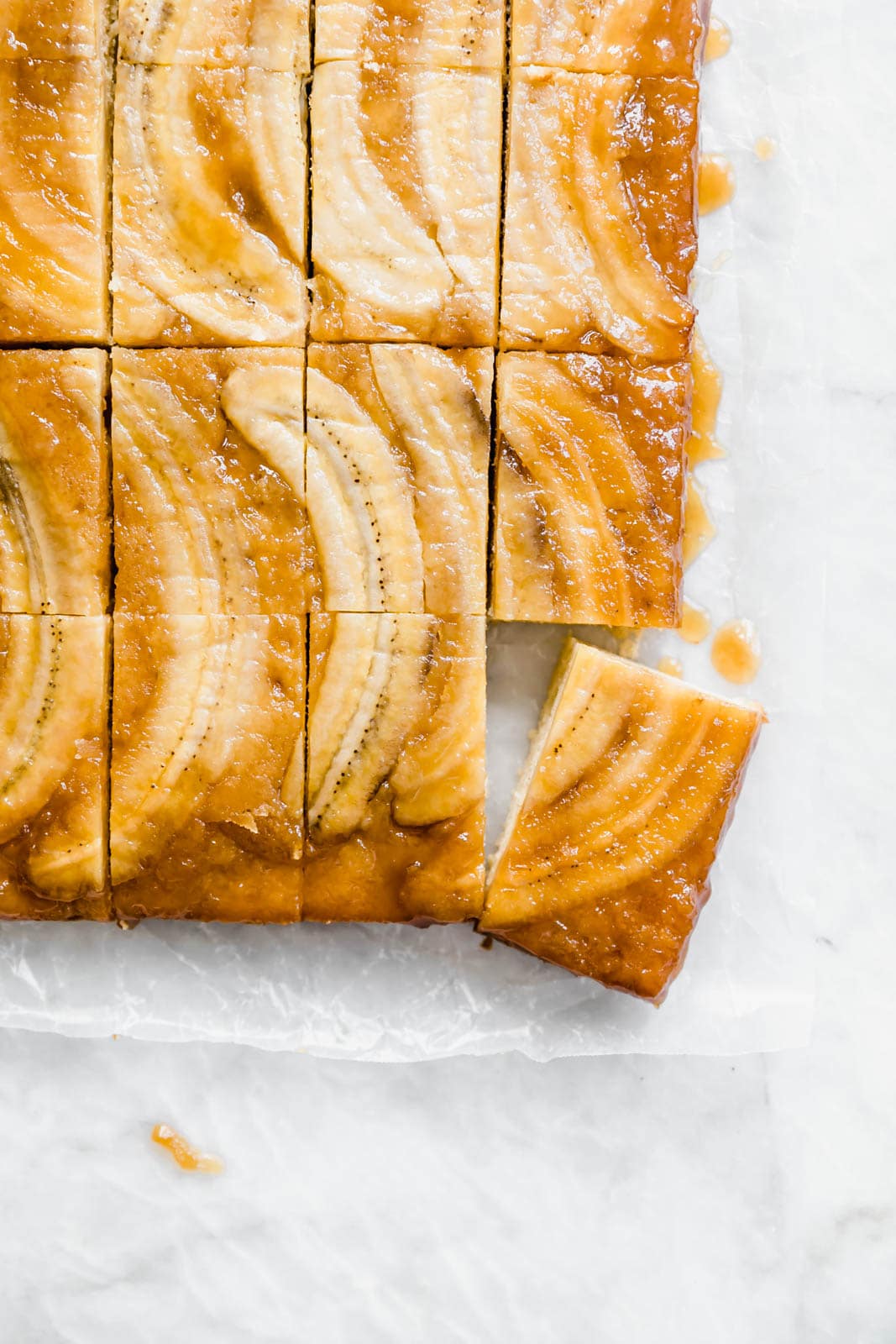 sliced Banana Upside Down Cake