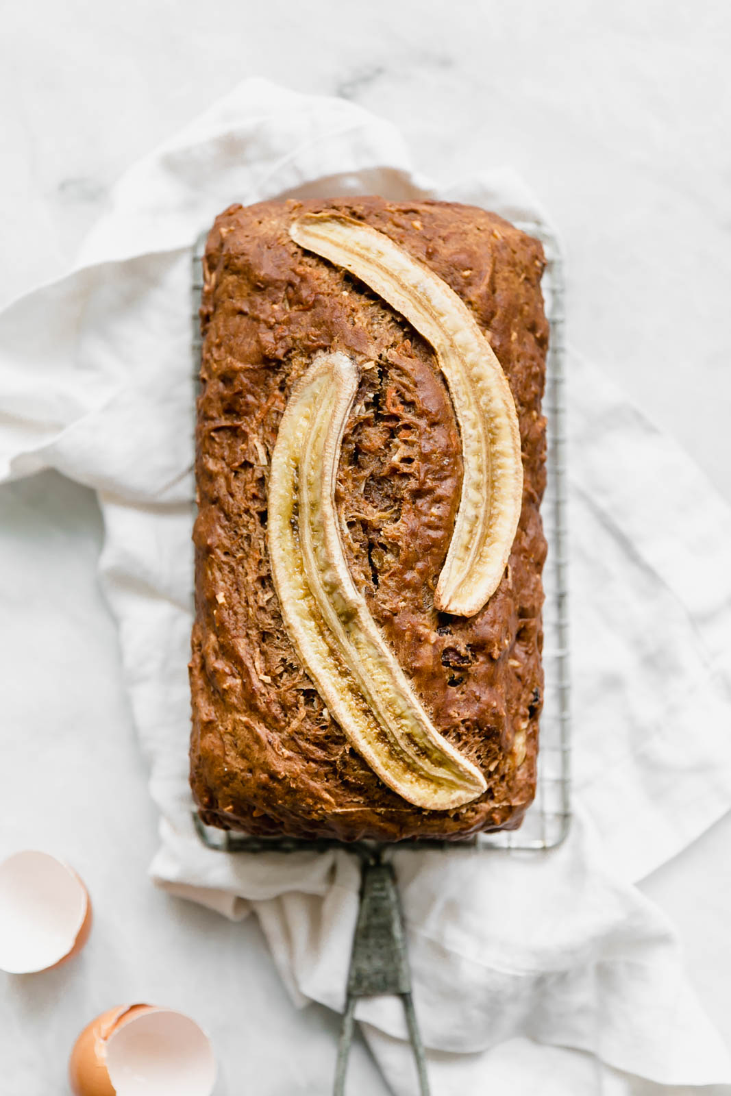 loaf of carrot cake banana bread