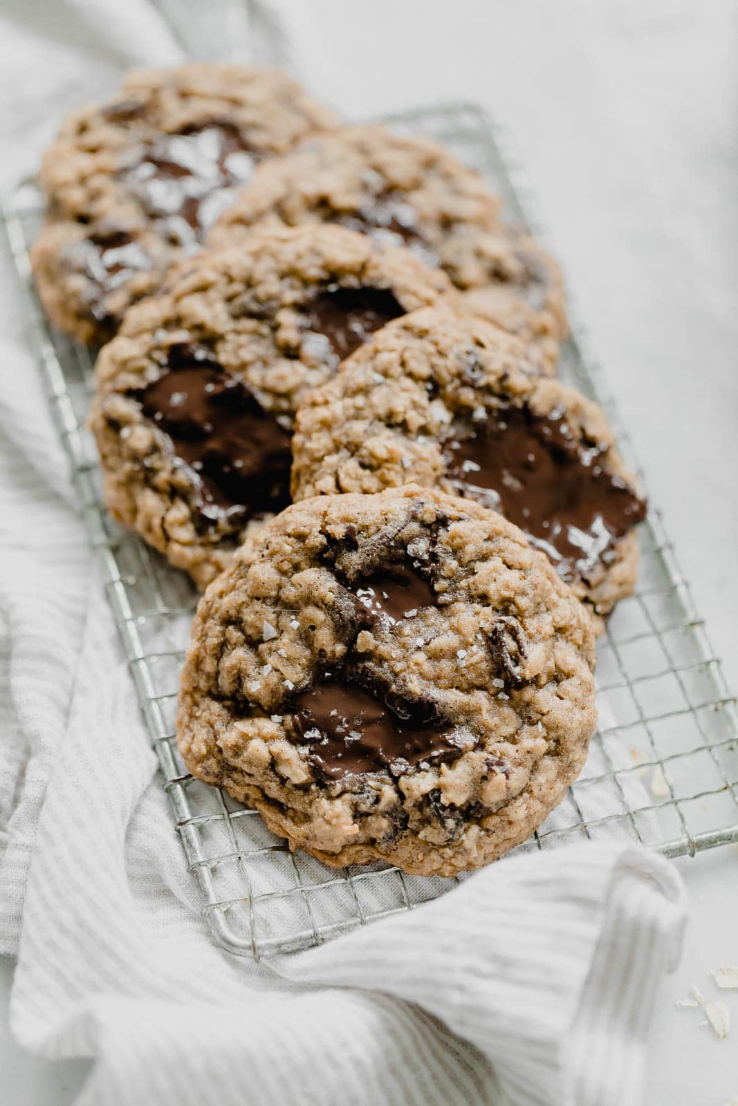 best oatmeal raisin cookies on a wire rack