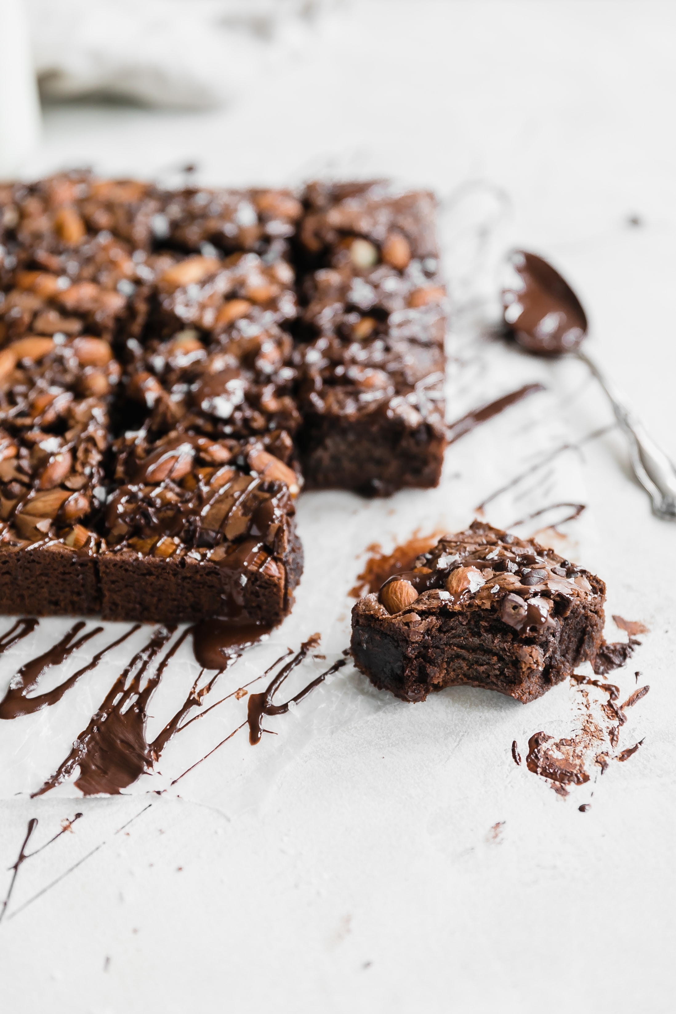 sliced boxed brownies