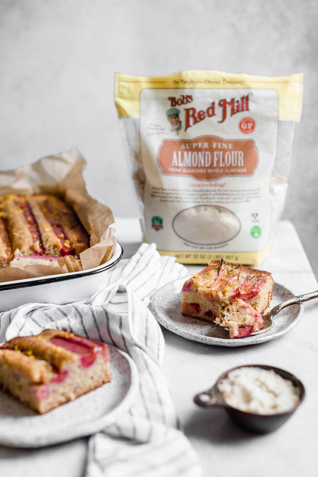 A rustic rhubarb almond honey cake with a hint of orange zest and wildflower honey. A perfect one-bowl snack cake ready in just 45 minutes!