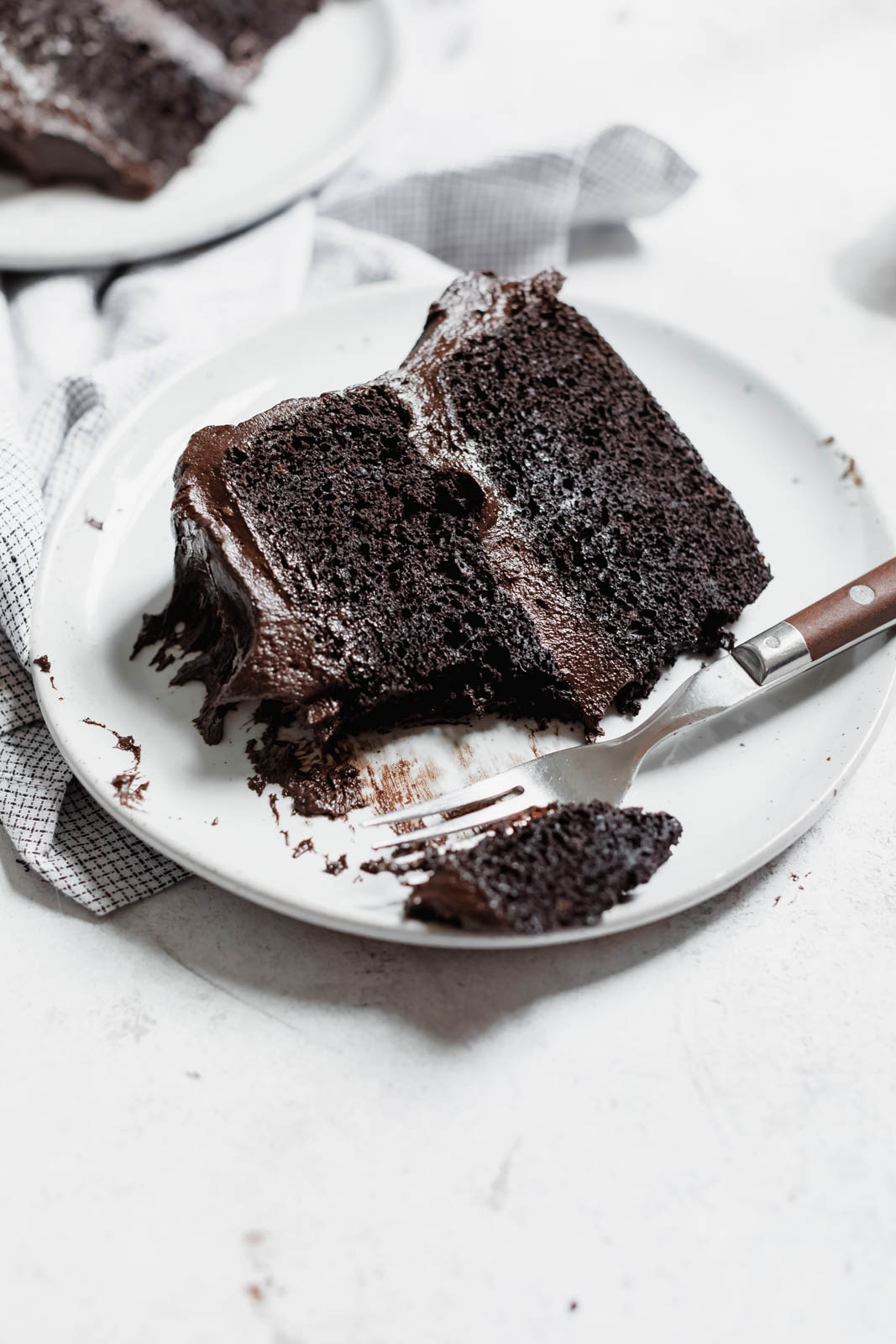 The Blackout Chocolate Cake to end all other chocolate cakes. Aka a moist as heck chocolate cake with a sinful chocolate buttercream frosting.