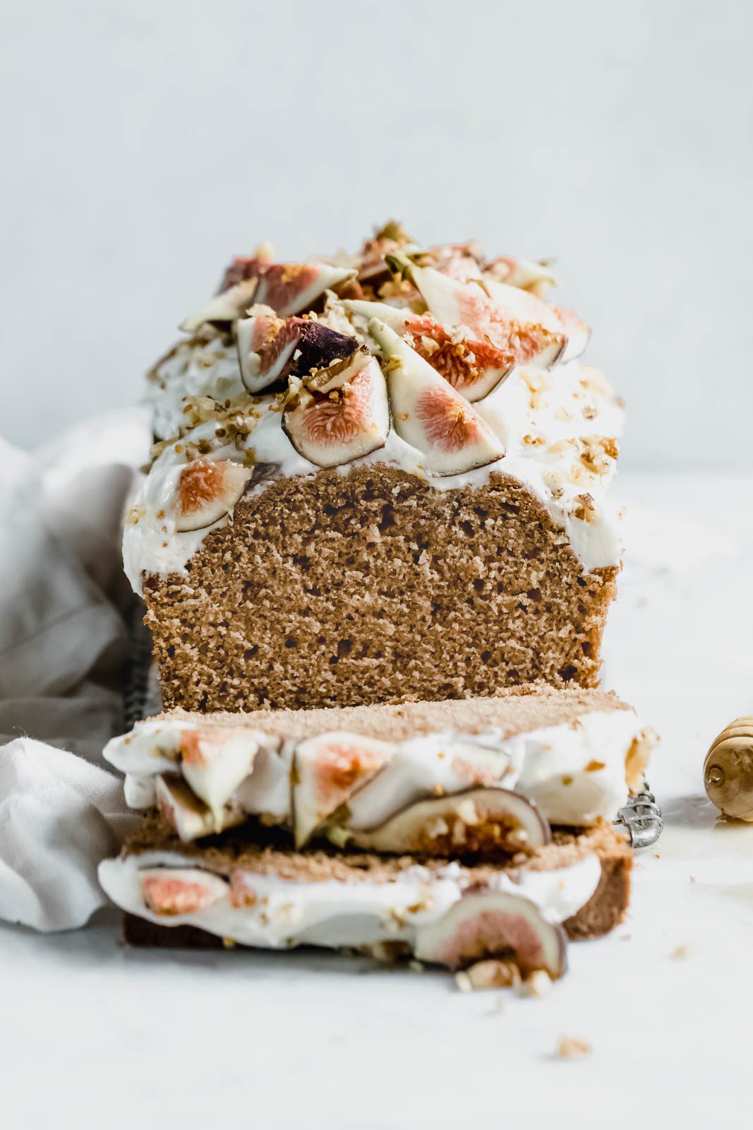 honey fig cake with goat cheese frosting
