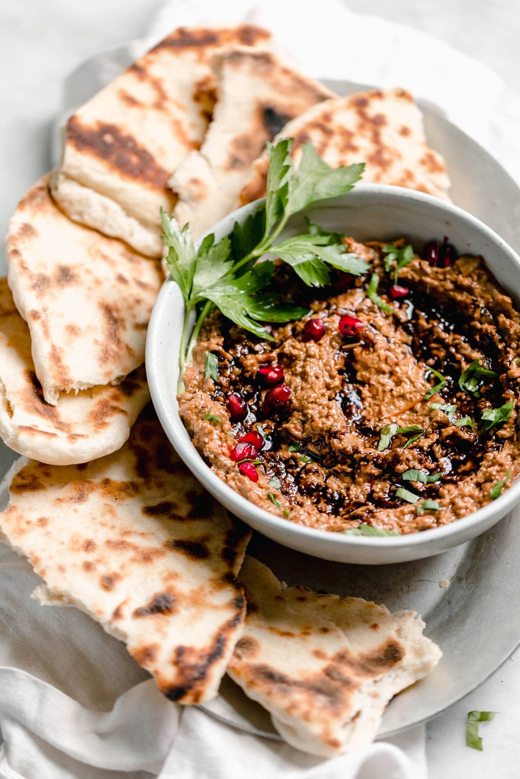 Muhammara (Roasted Red Pepper Walnut Dip)