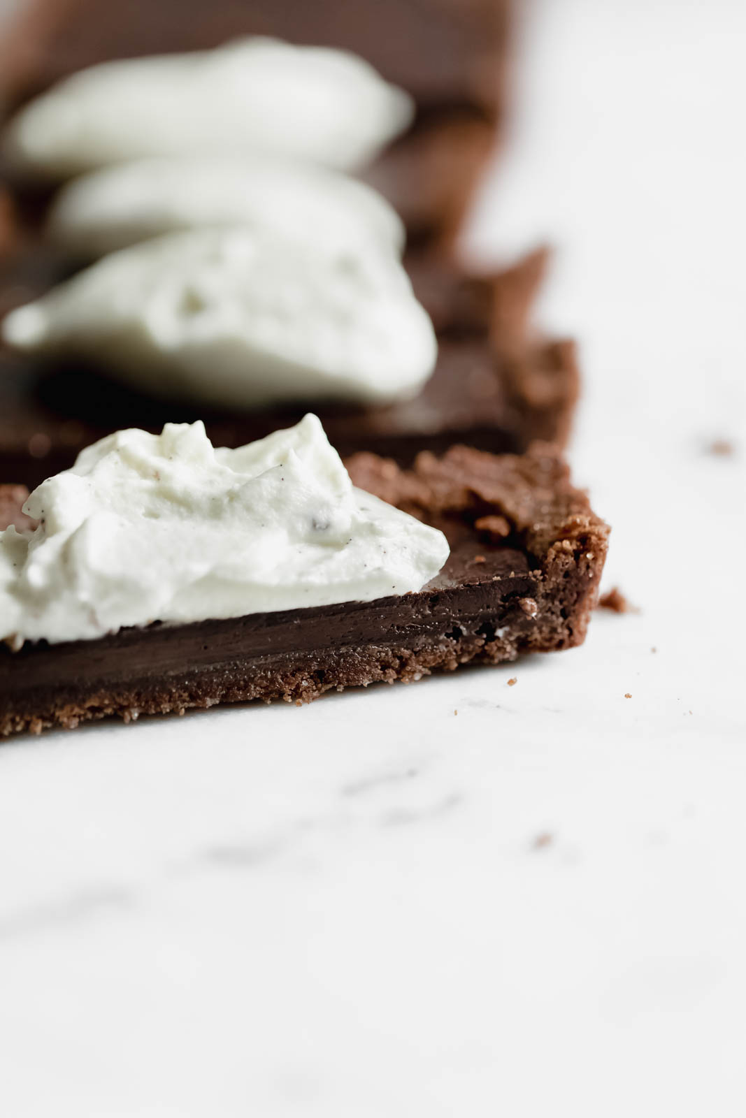 Mocha Chocolate Tart with Crème Fraîche Whipped Cream