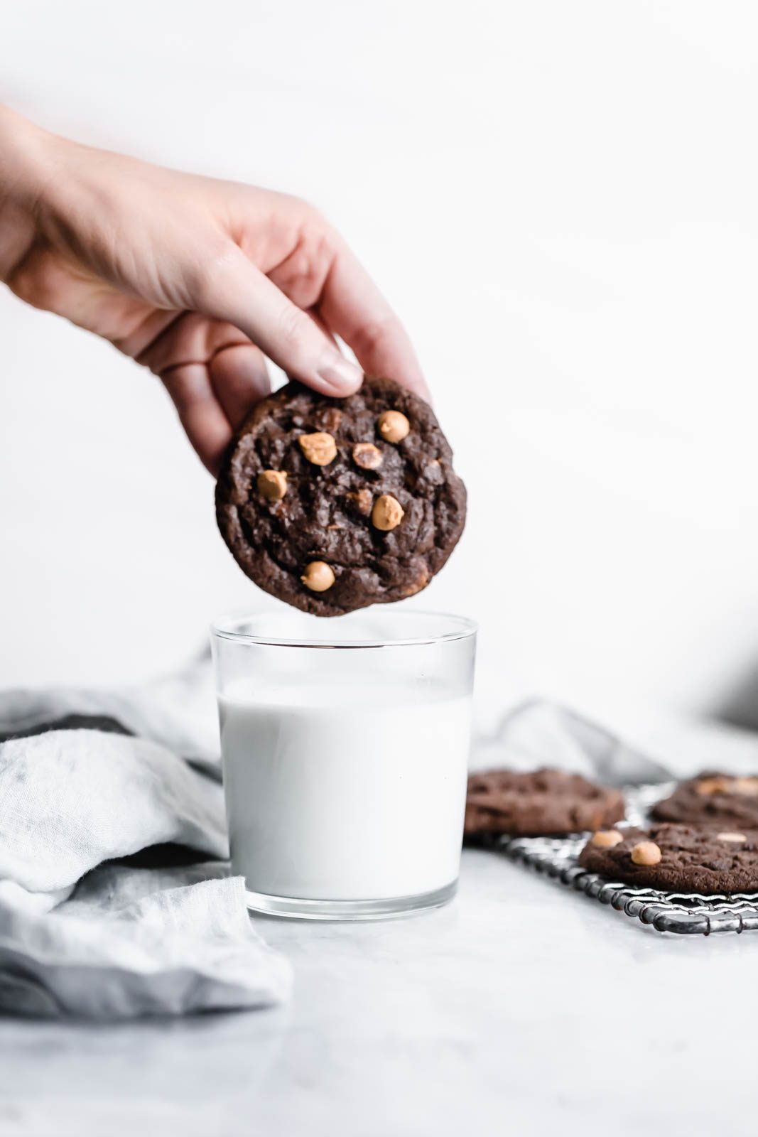 Chewy Chocolate Peanut Butter Chip Cookies are a comforting, crowd-pleasing winter cookie. Perfect dipped in a nice glass of cold milk!