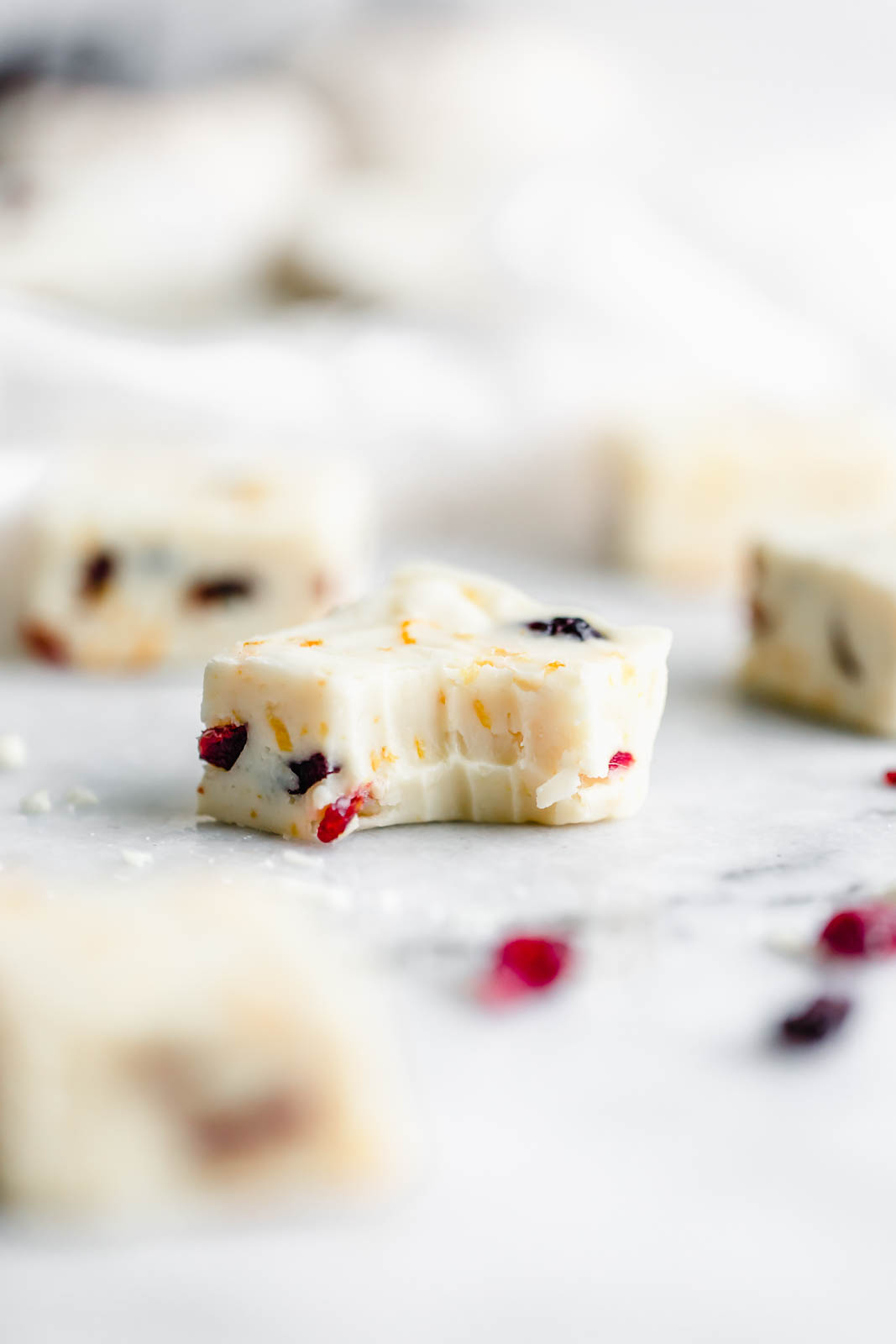 This 4-ingredient Cranberry Orange White Chocolate Fudge is a quick and delicious holiday treat the whole family will love!