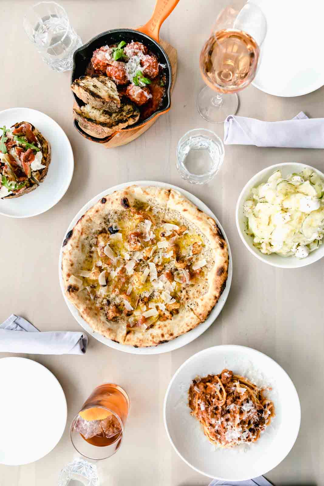 Modern and bright Restaurant Engagement Shoot