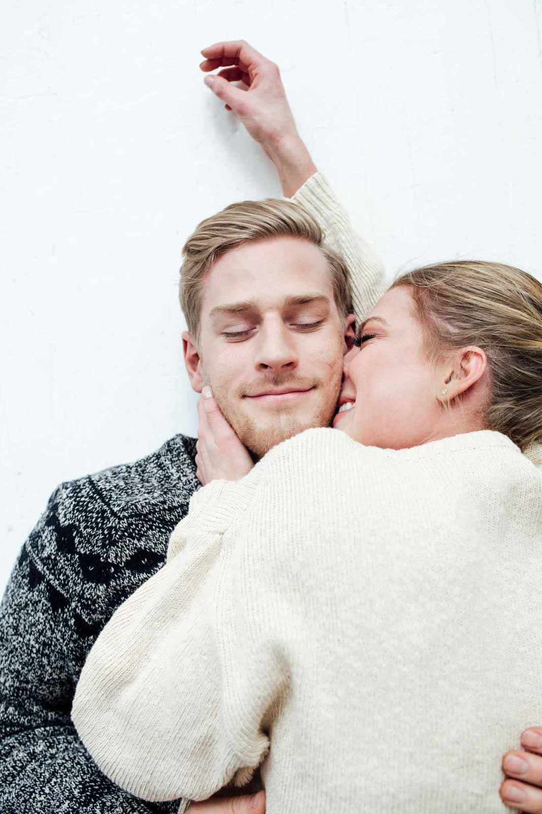 A bright and airy Intimate At Home Engagement Shoot