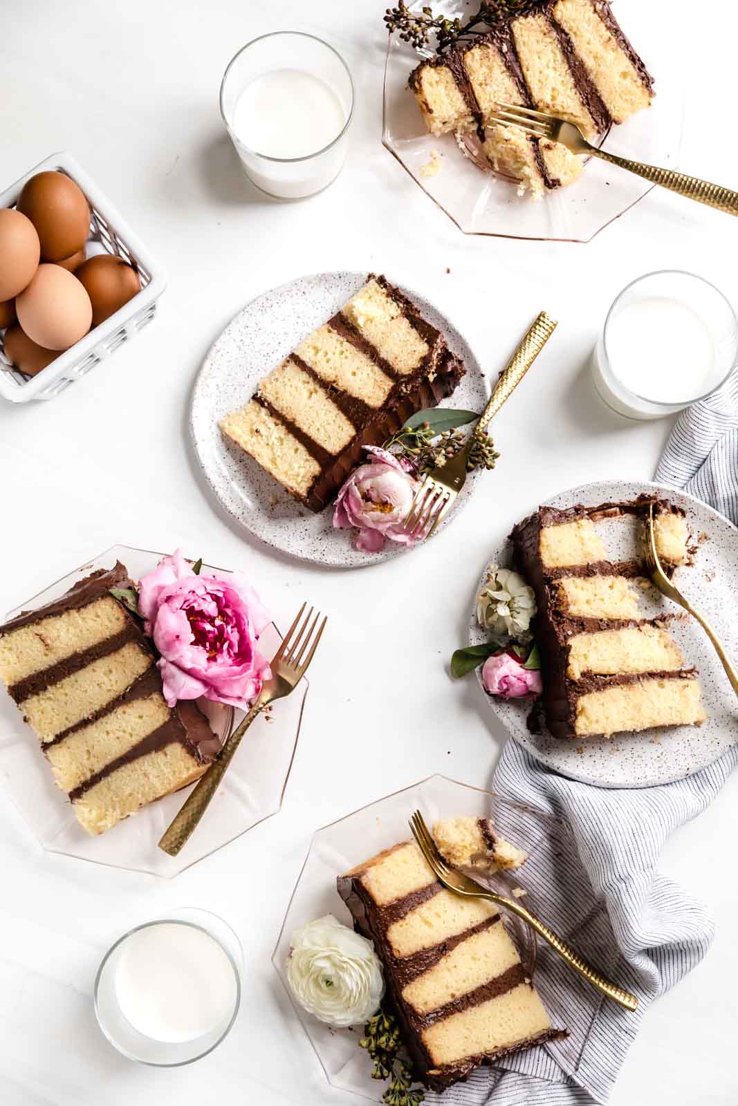 Make any day feel like a birthday with the best ever vanilla cake with chocolate frosting. This cake IS the celebration!