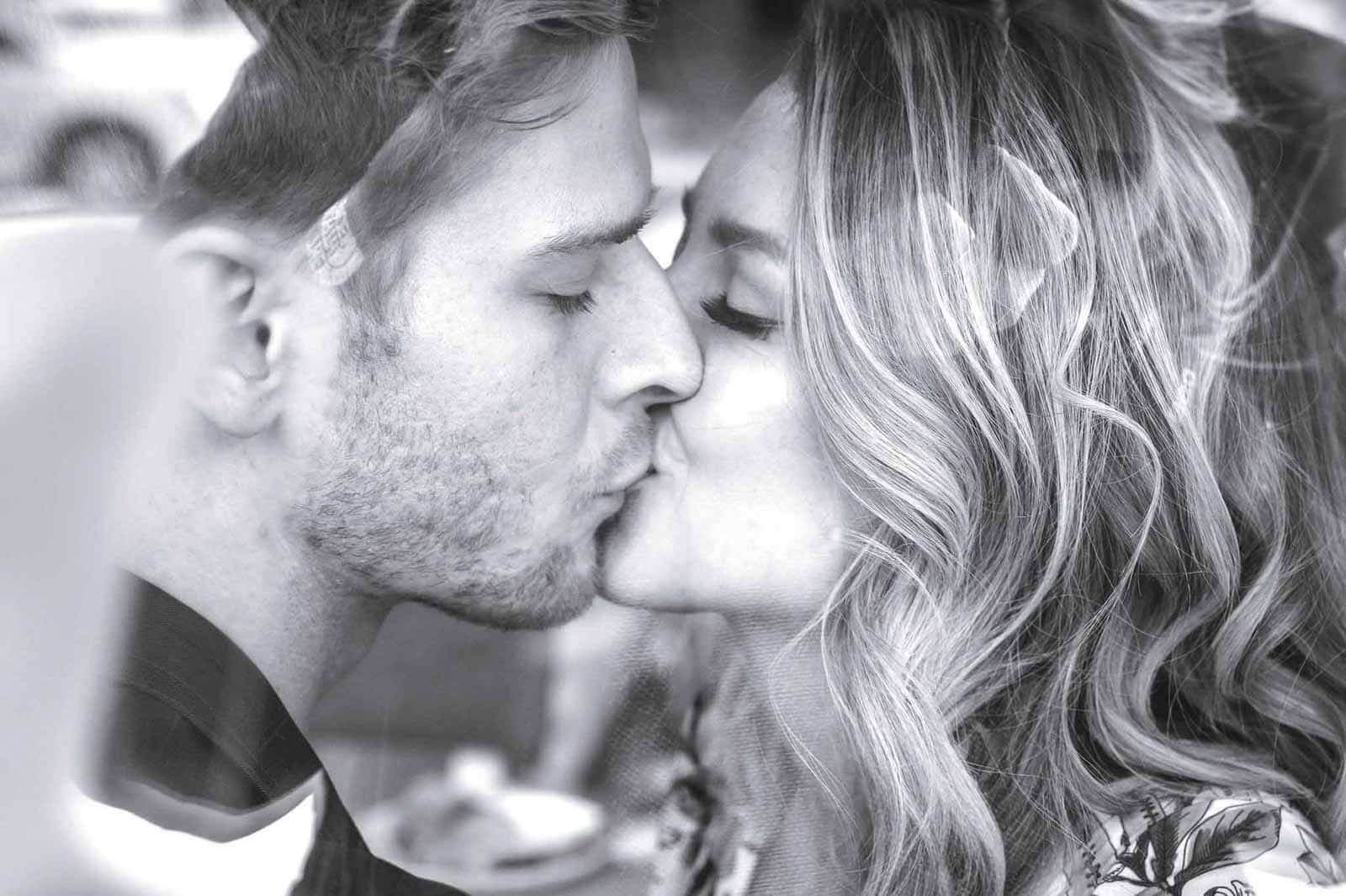 A modern and bright Restaurant Engagement Photo Shoot in downtown Toronto