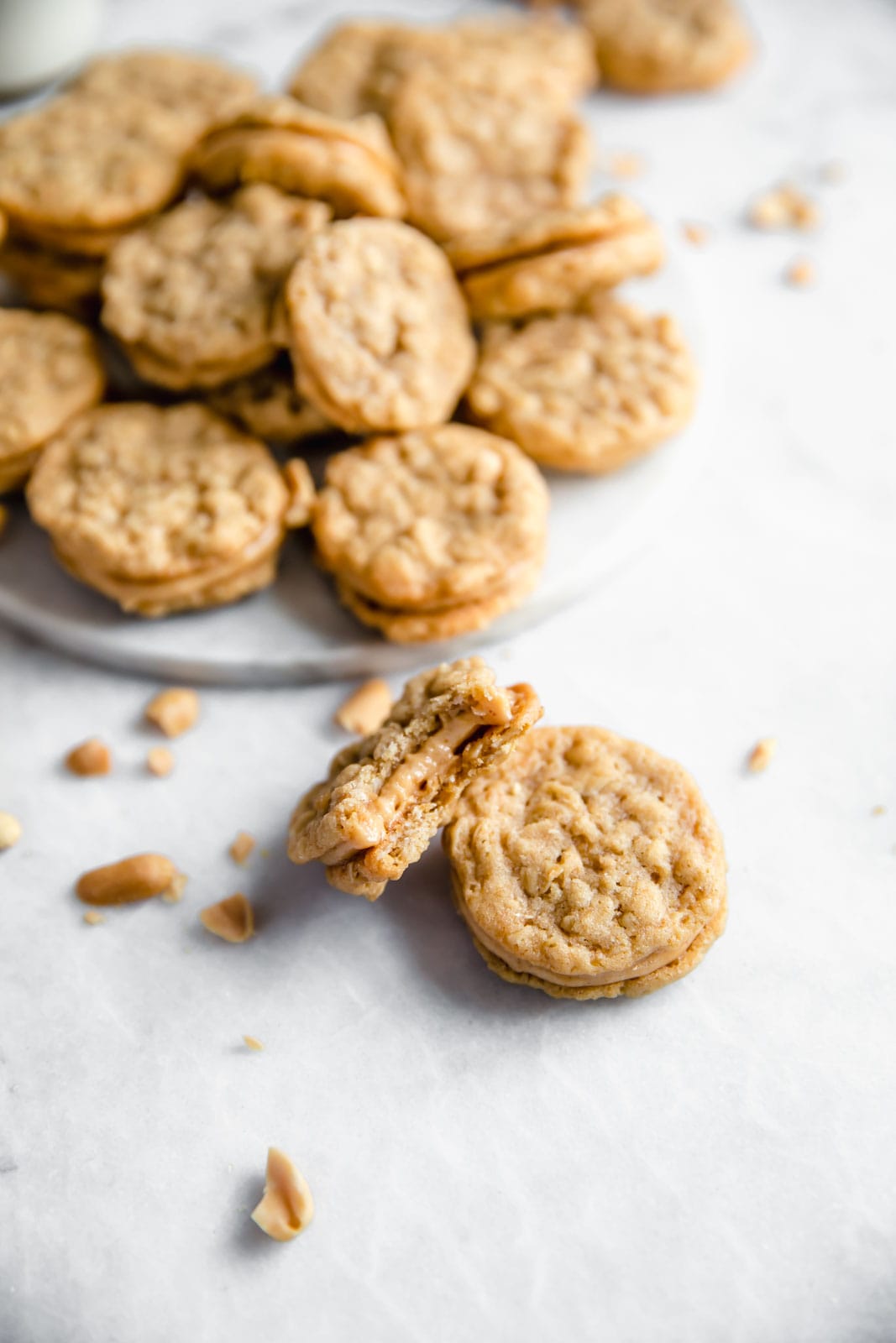 Halfway to Heaven Peanut Butter Cookies: this recipe is nearly all in halves, which makes it super easy to remember. And they're beyond heavenly!