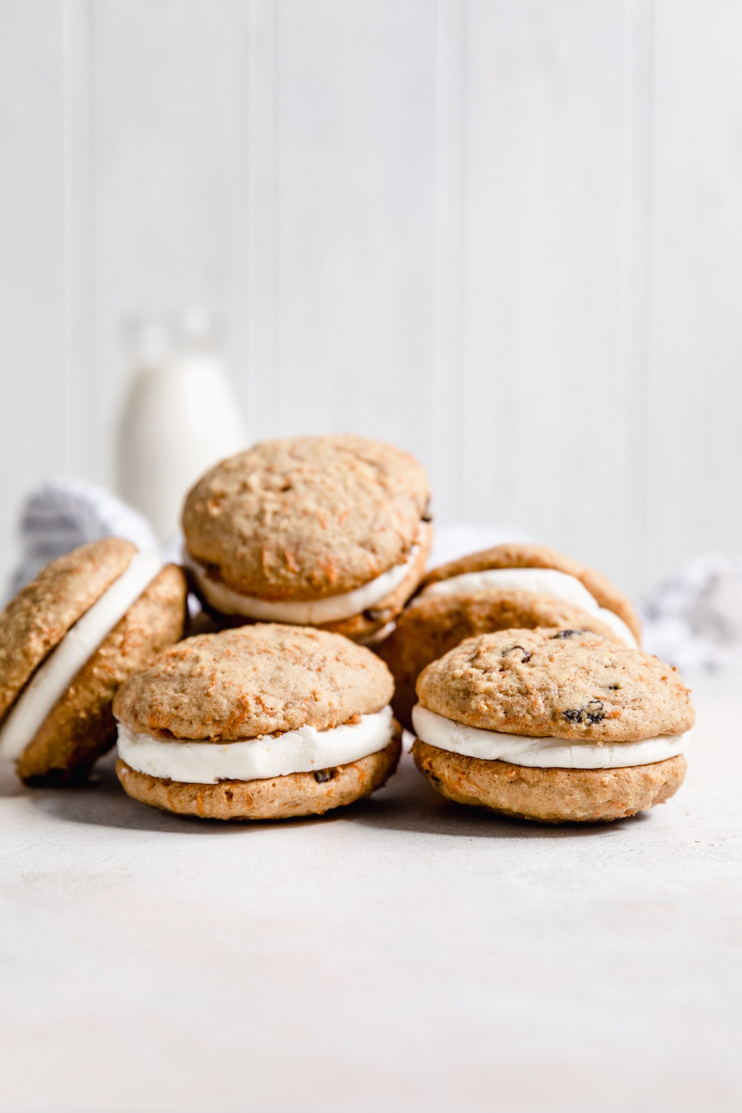 carrot cake whoopie pies with cream cheese filling