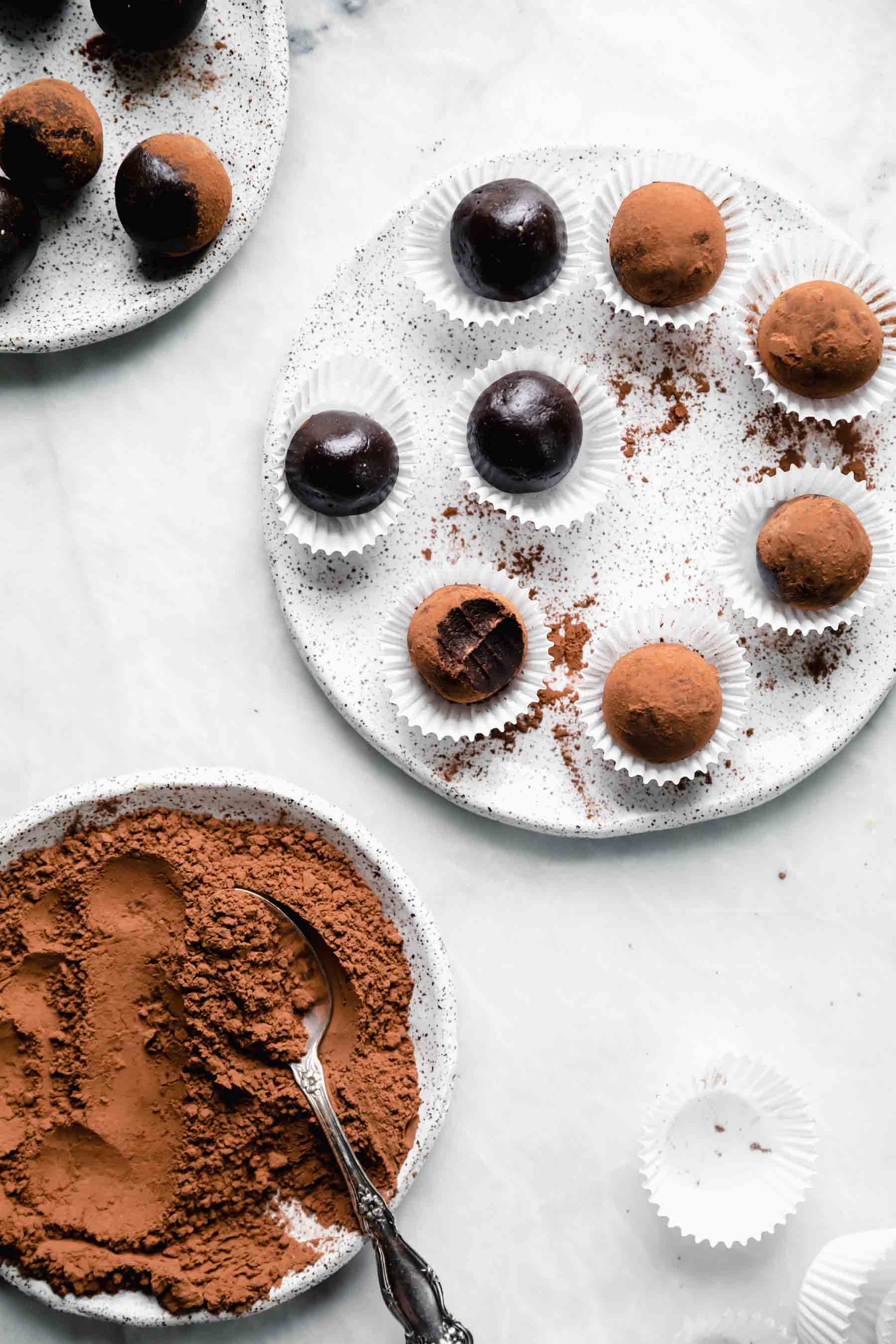 You'd never know these fudgy healthy vegan brownies truffles are raw, refined sugar free, AND gluten free. They're a chocolate lovers dream.