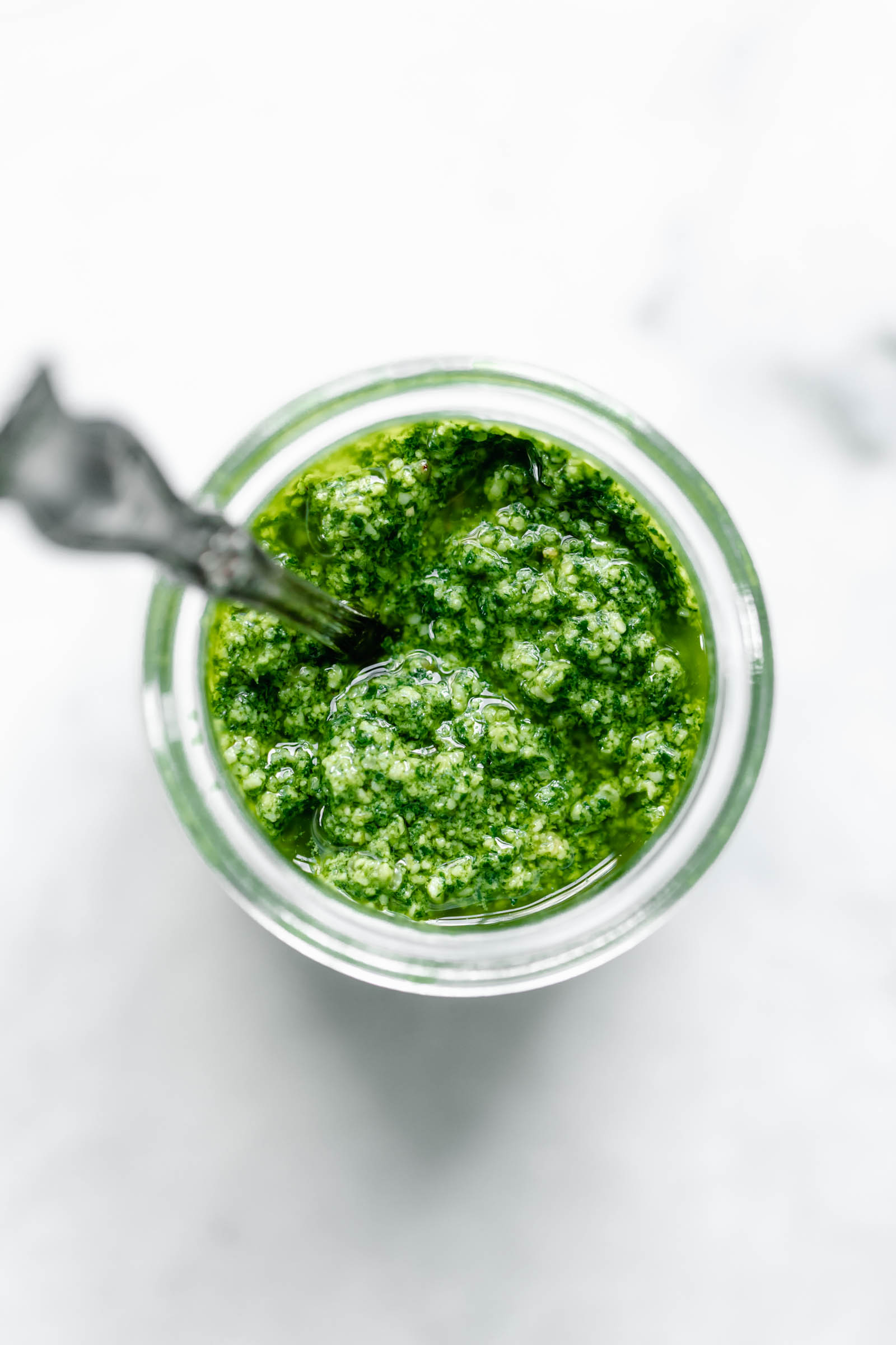 easy homemade pesto in jar