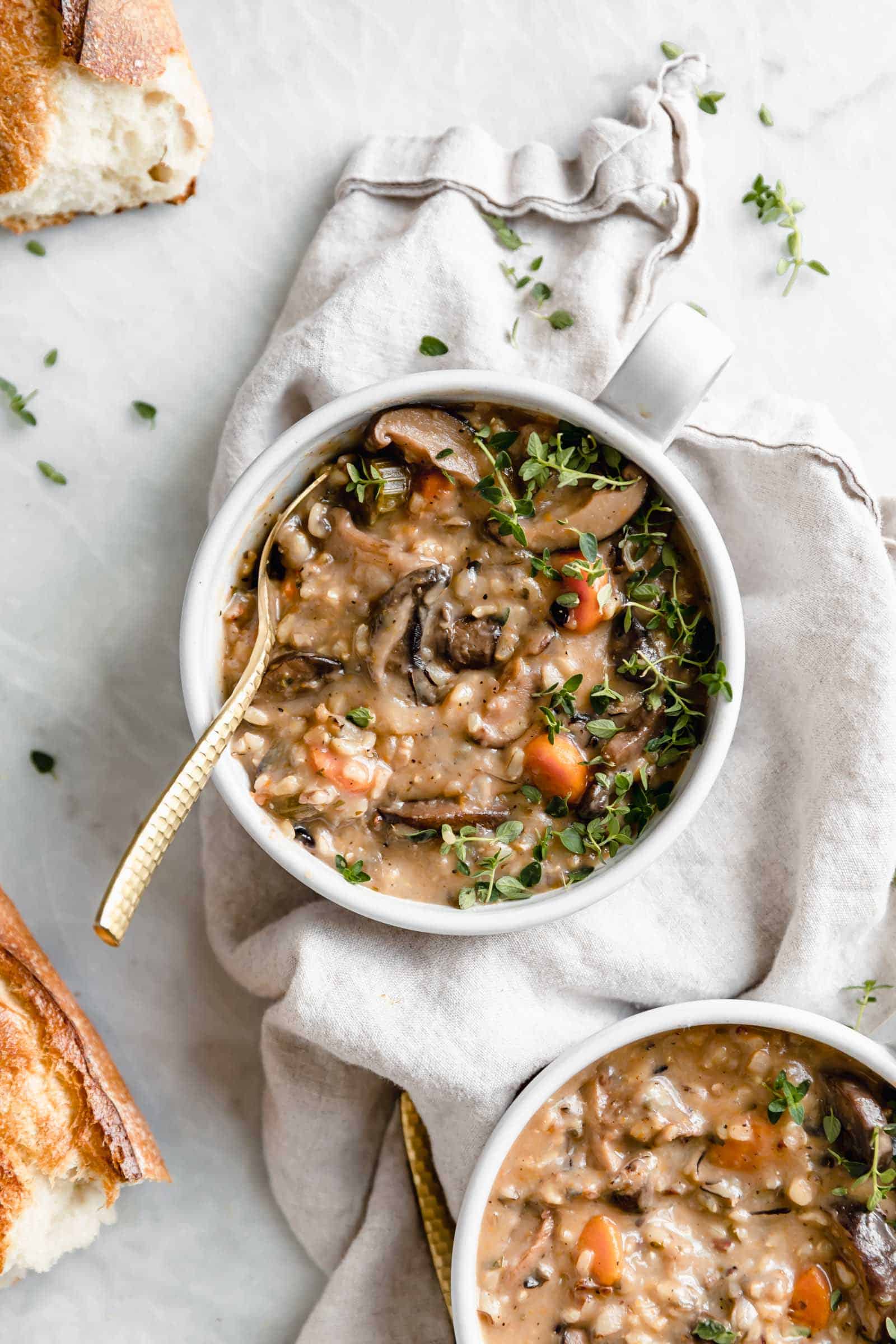 Instant Pot Mushroom Wild Rice Soup Recipe