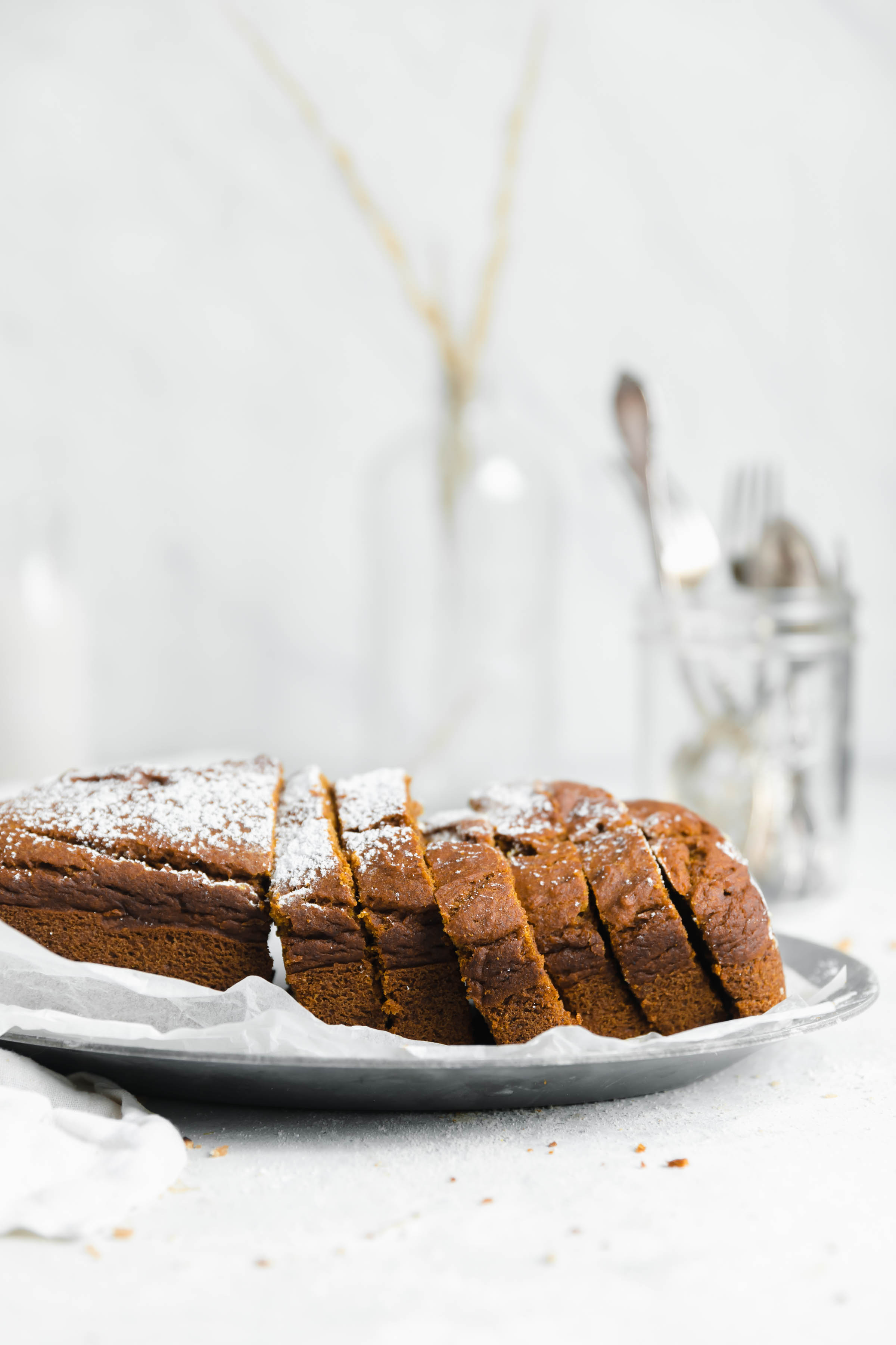 gluten free pumpkin bread slices on a plate