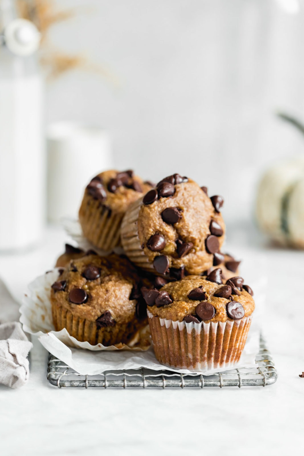 1 bowl, 6 ingredients, healthy peanut butter banana muffins are grain free, gluten free, packed full of protein and simply delicious