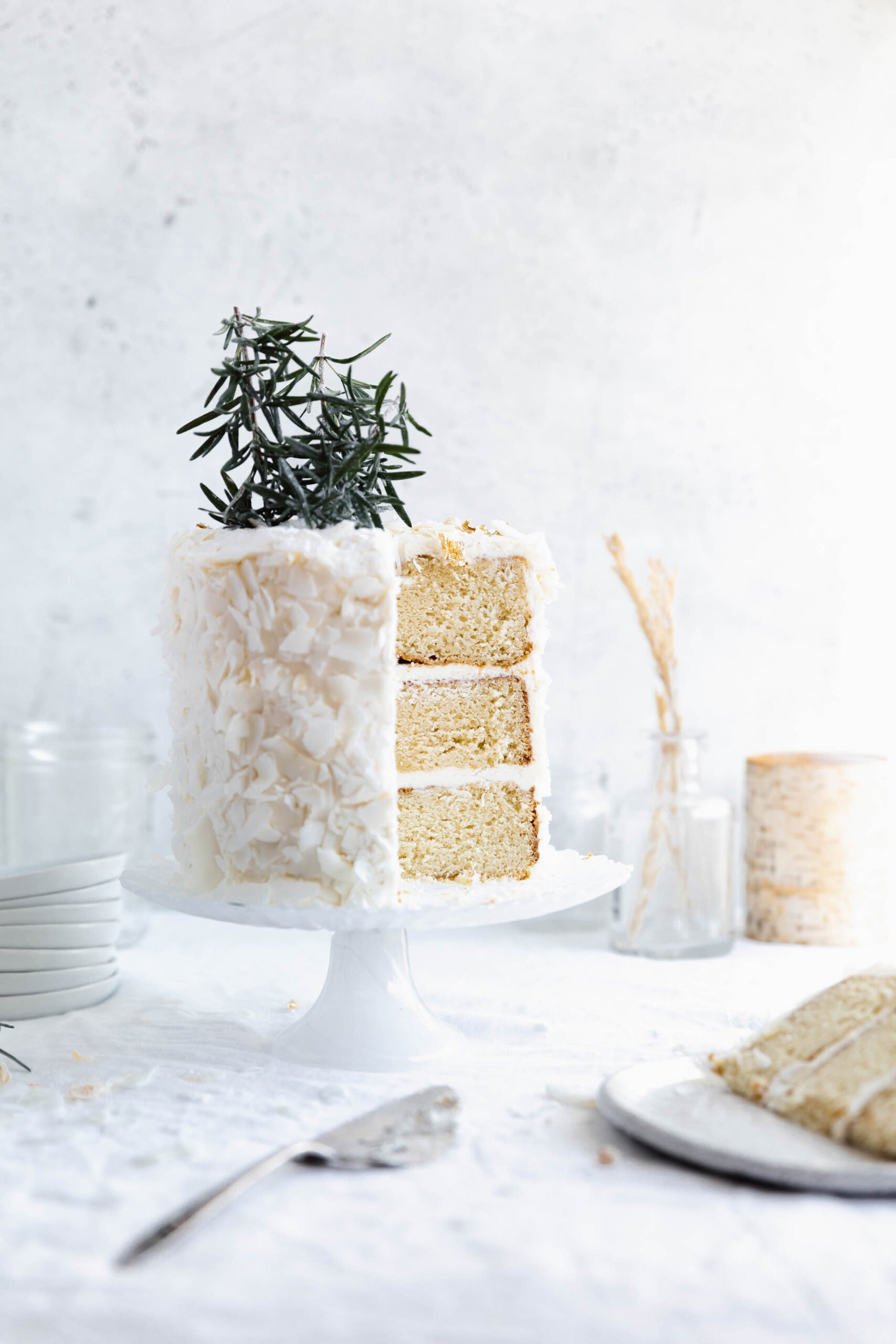 Time to pull out all the stops for christmas with this buttery coconut cake. The perfect centerpiece for your holiday dessert table!