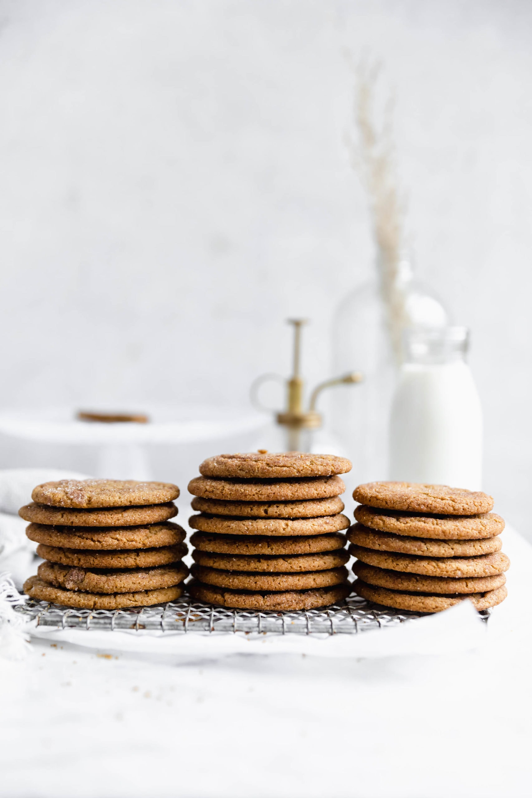 stacks of ginger snickerdoodles