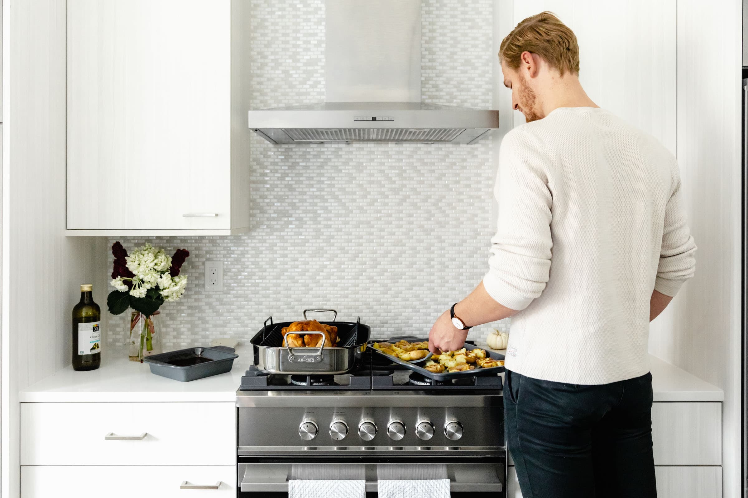 man cooking in the kitchen
