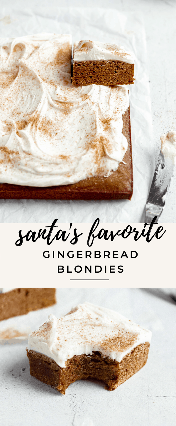 Easy gingerbread blondies for Santa!