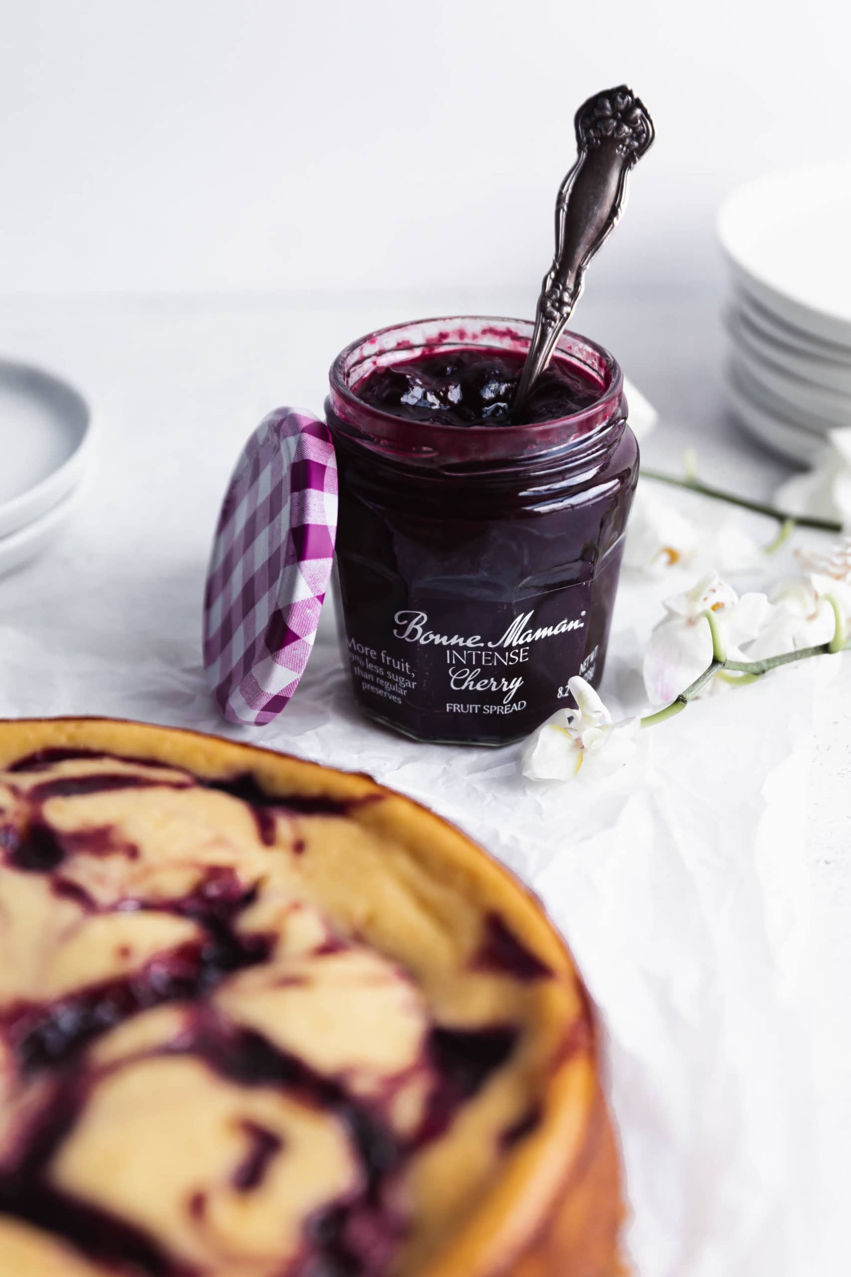 jar of bonne maman cherry jam