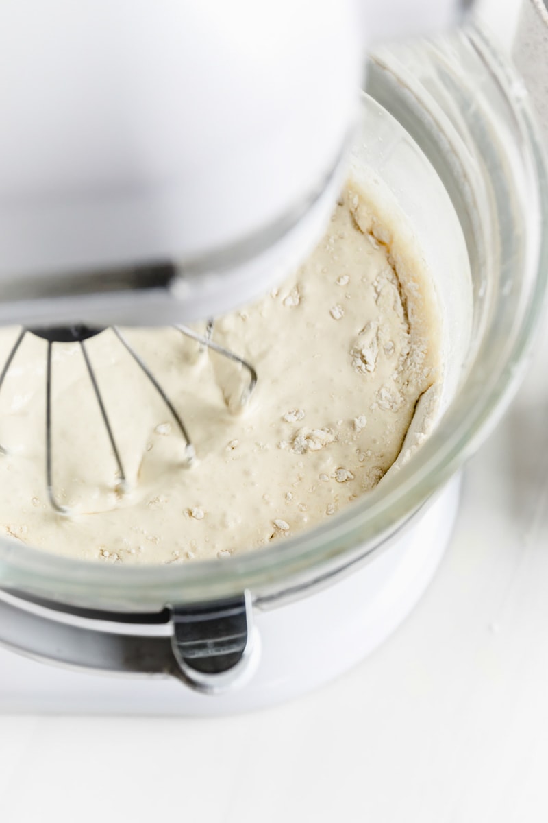 cake batter barely mixed