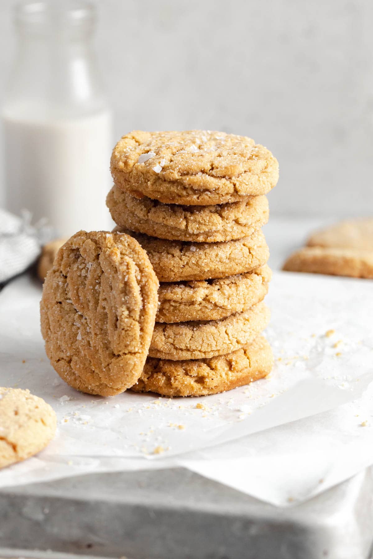 stack of peanut butter cookies