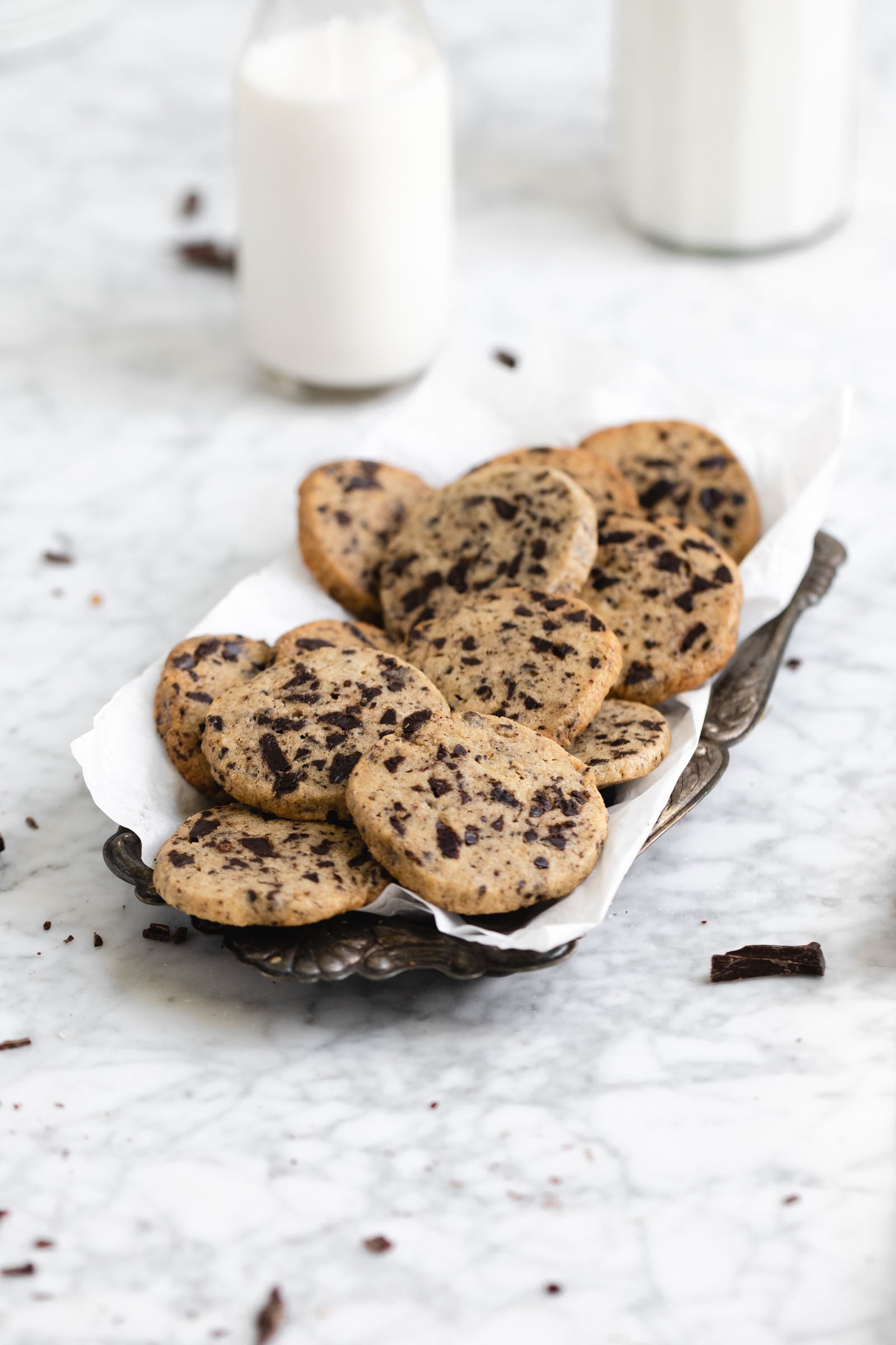 pile of slice and bake chocolate chip cookies