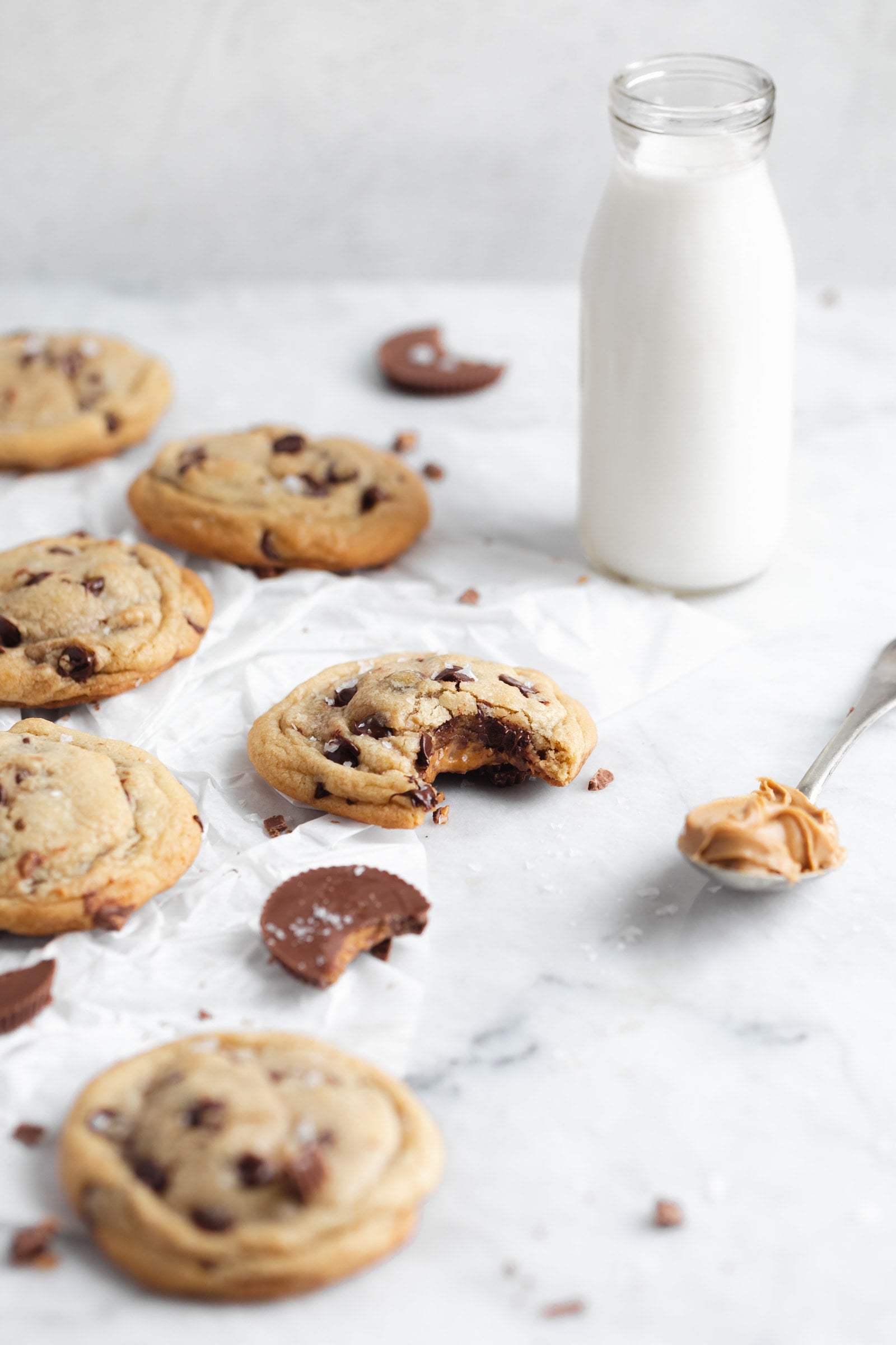 Reeses stuffed chocolate chip cookies