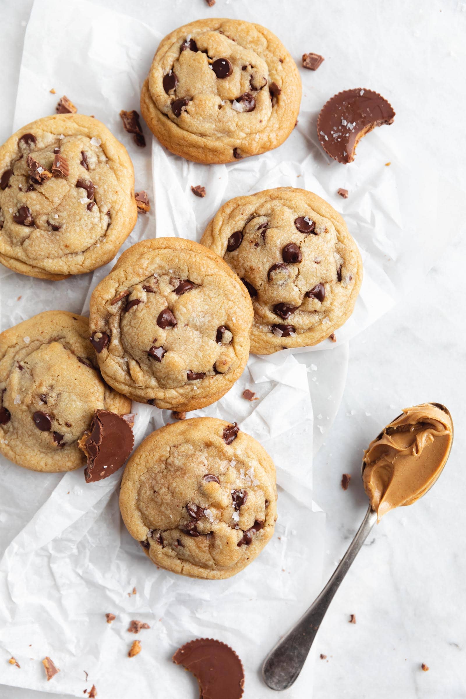 reeses stuffed chocolate chip cookies
