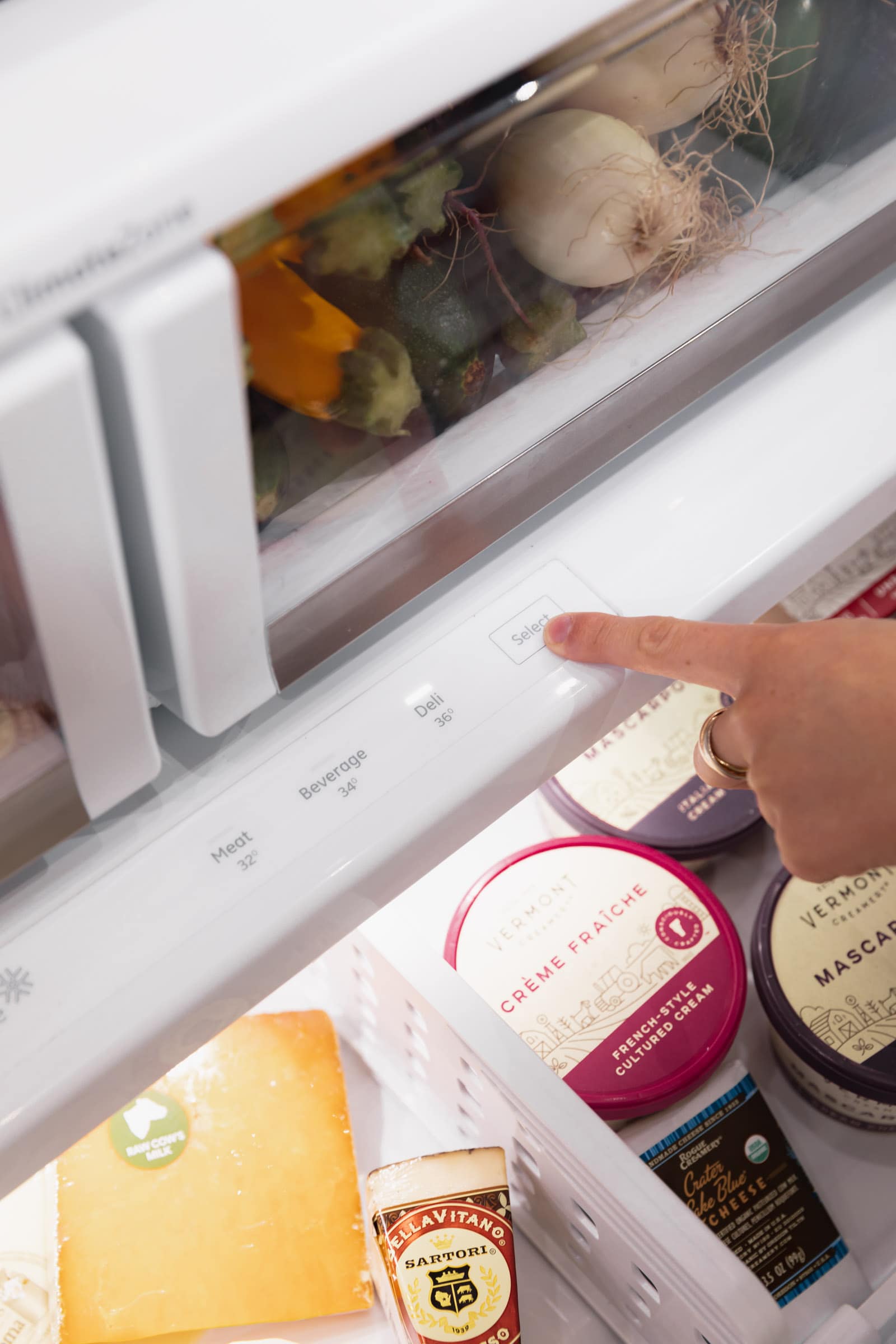 temperature control bottom fridge drawer