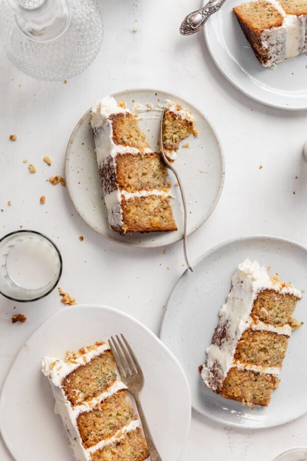 zucchini bread cake with cream cheese icing