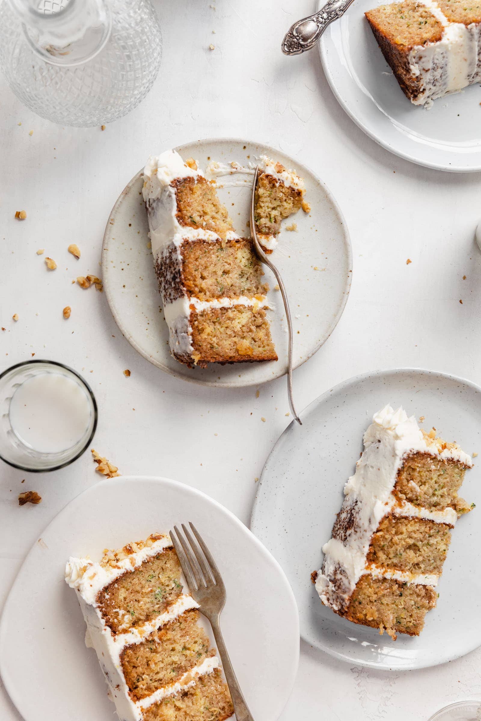 zucchini bread cake with cream cheese icing