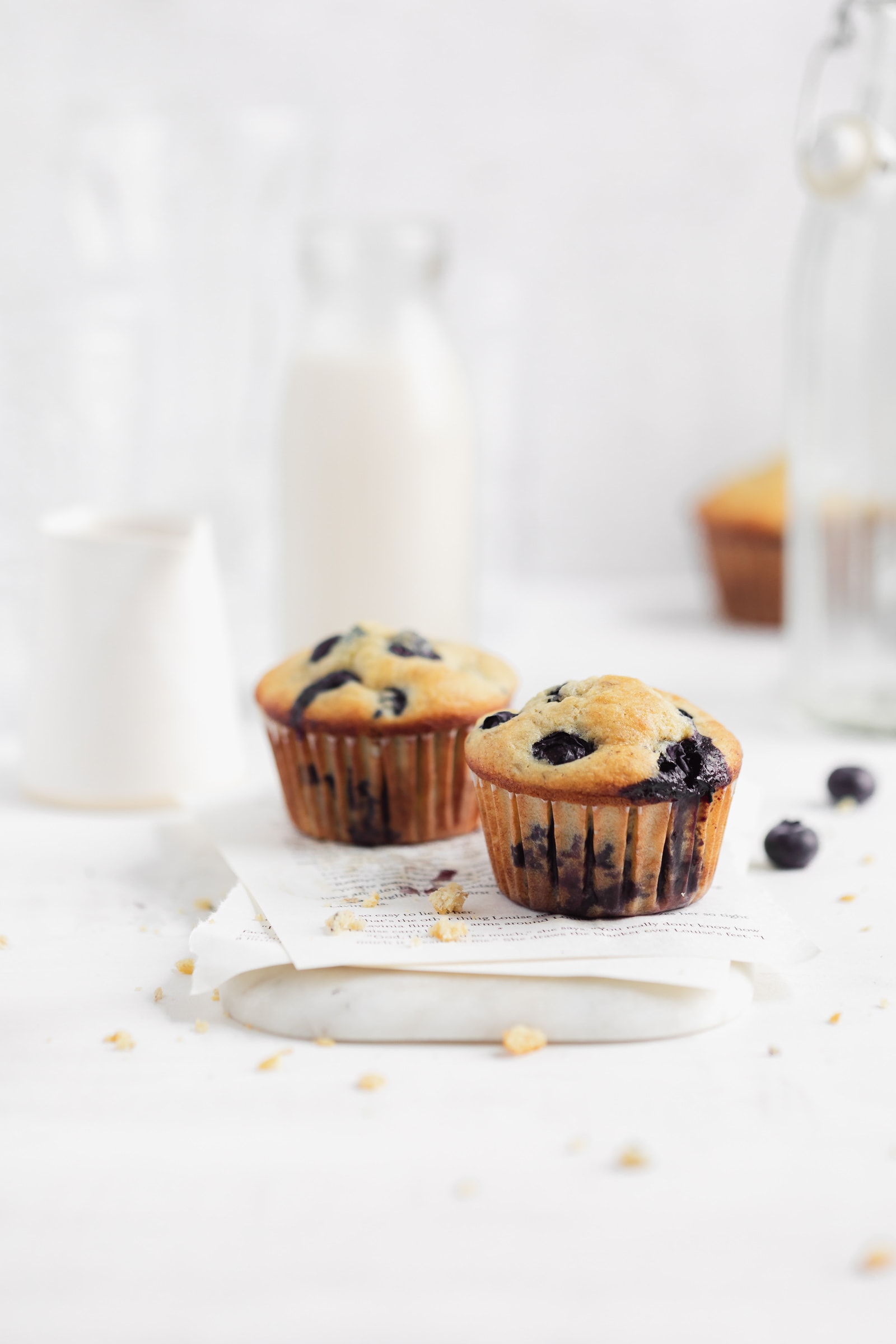 easy blueberry banana cornbread muffins