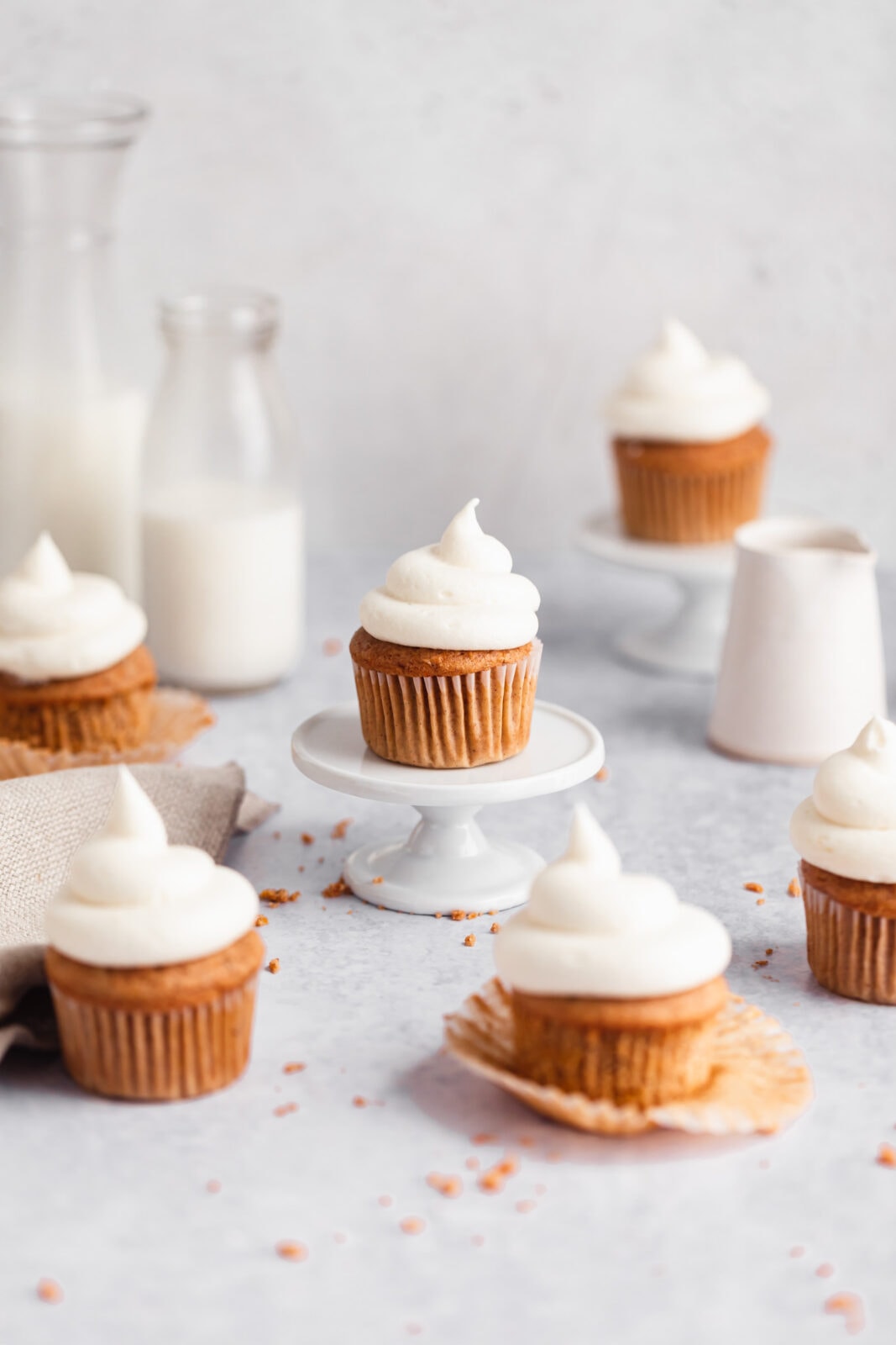 carrot cake cupcakes with cream cheese frosting