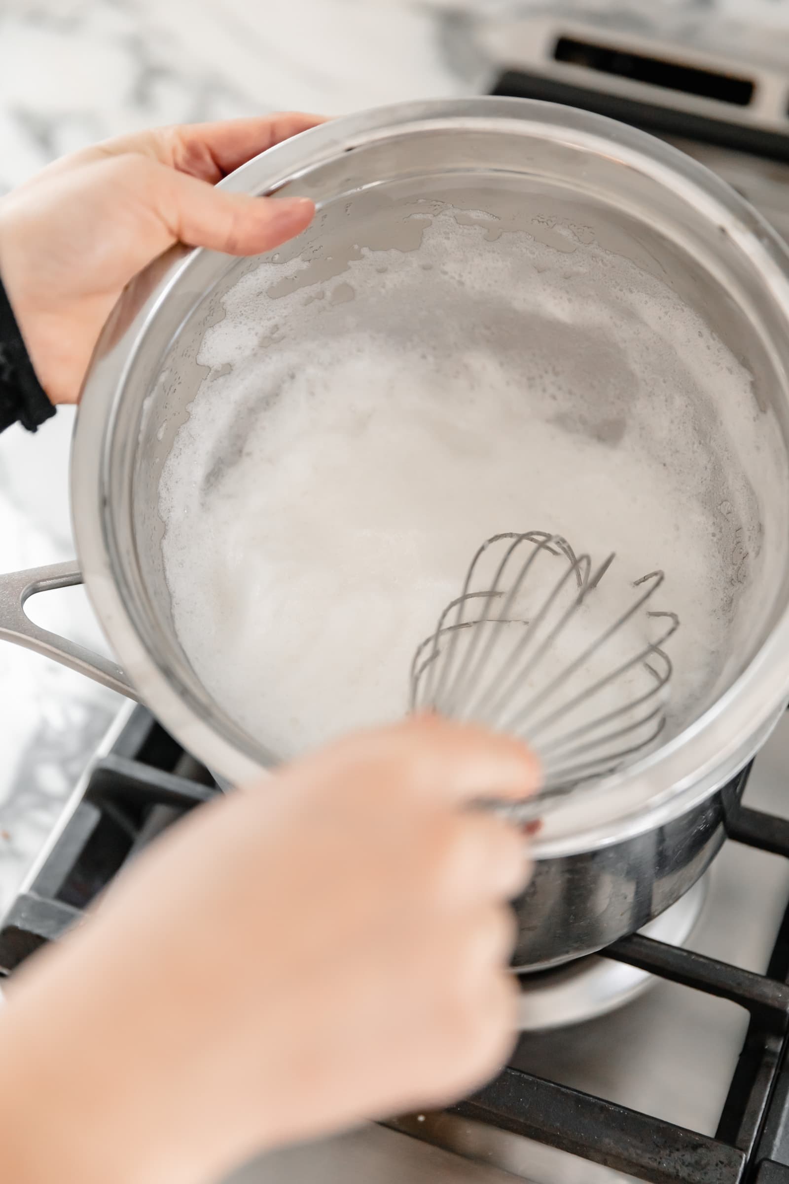 frothy egg whites for french macarons