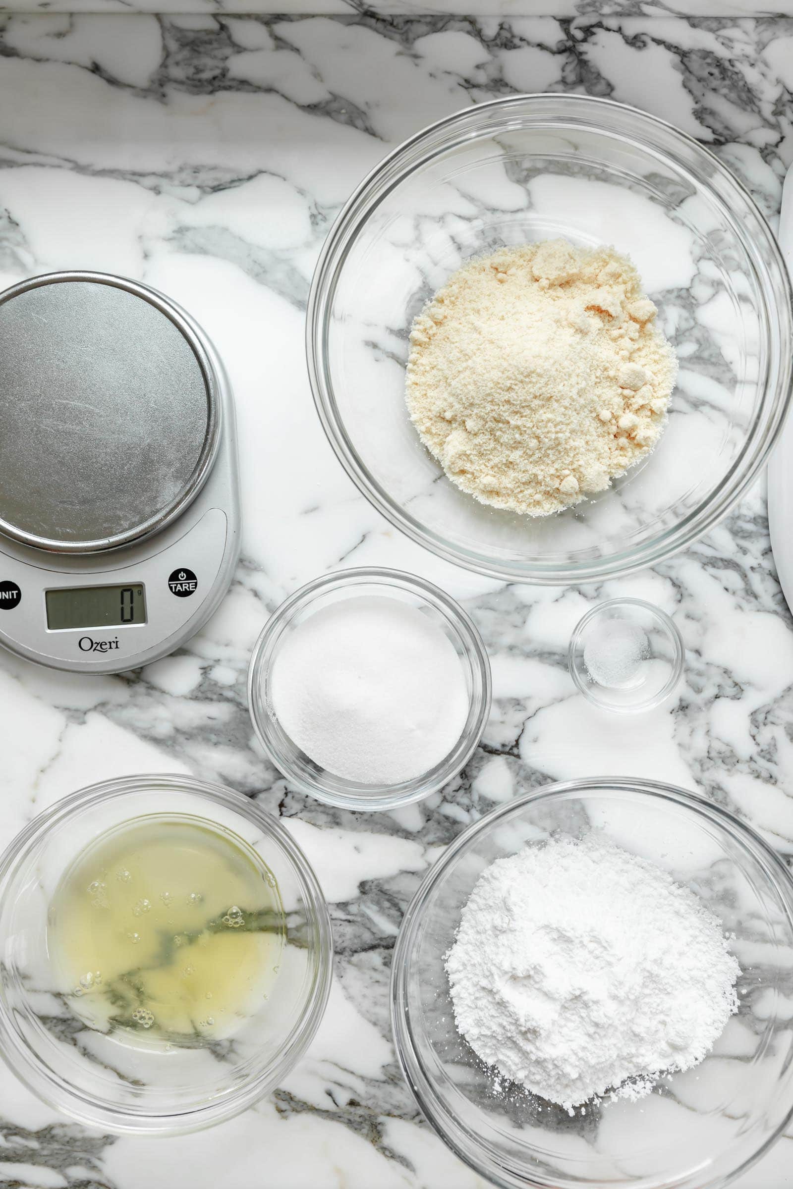 ingredients for french macarons