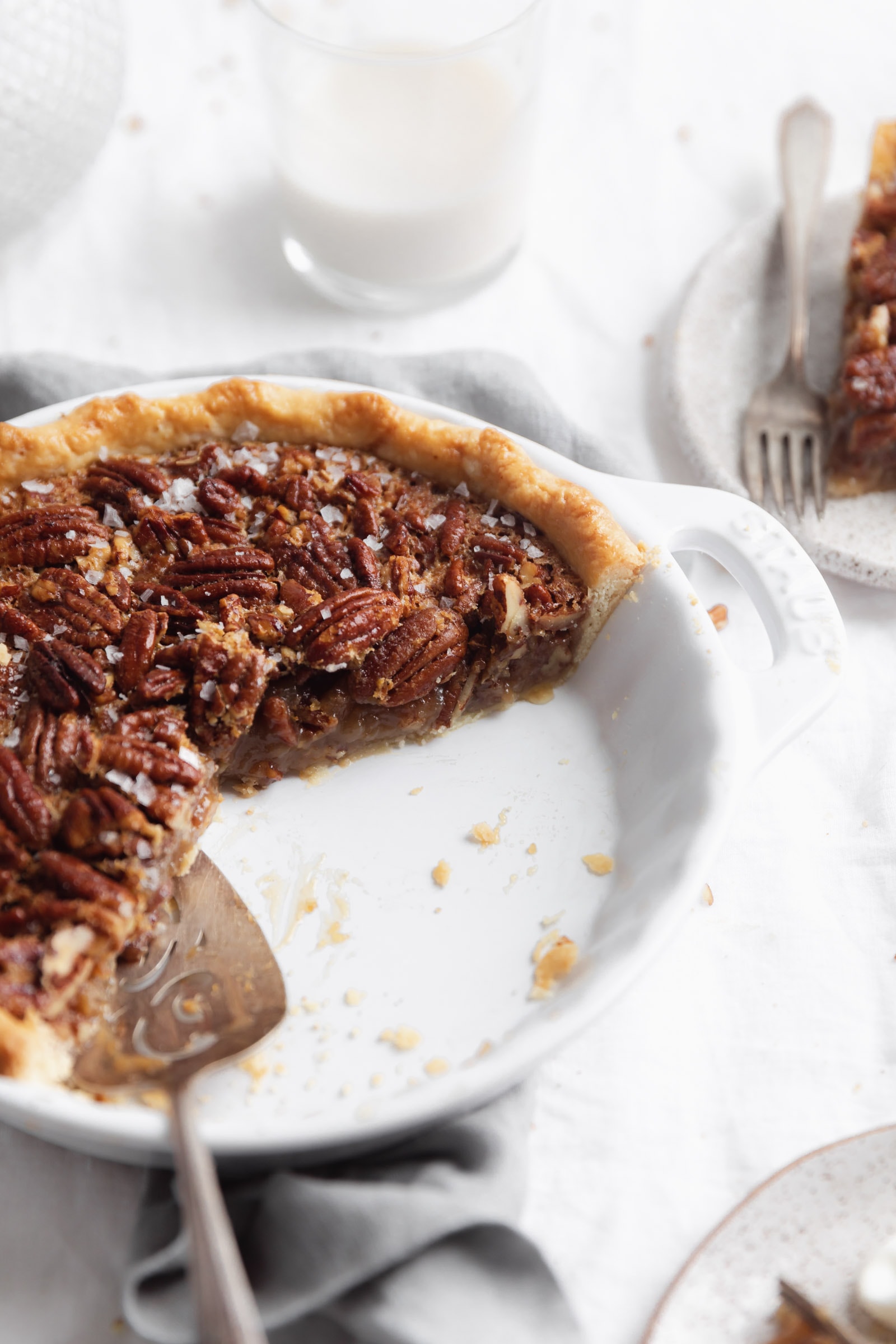 bourbon pecan pie cross section