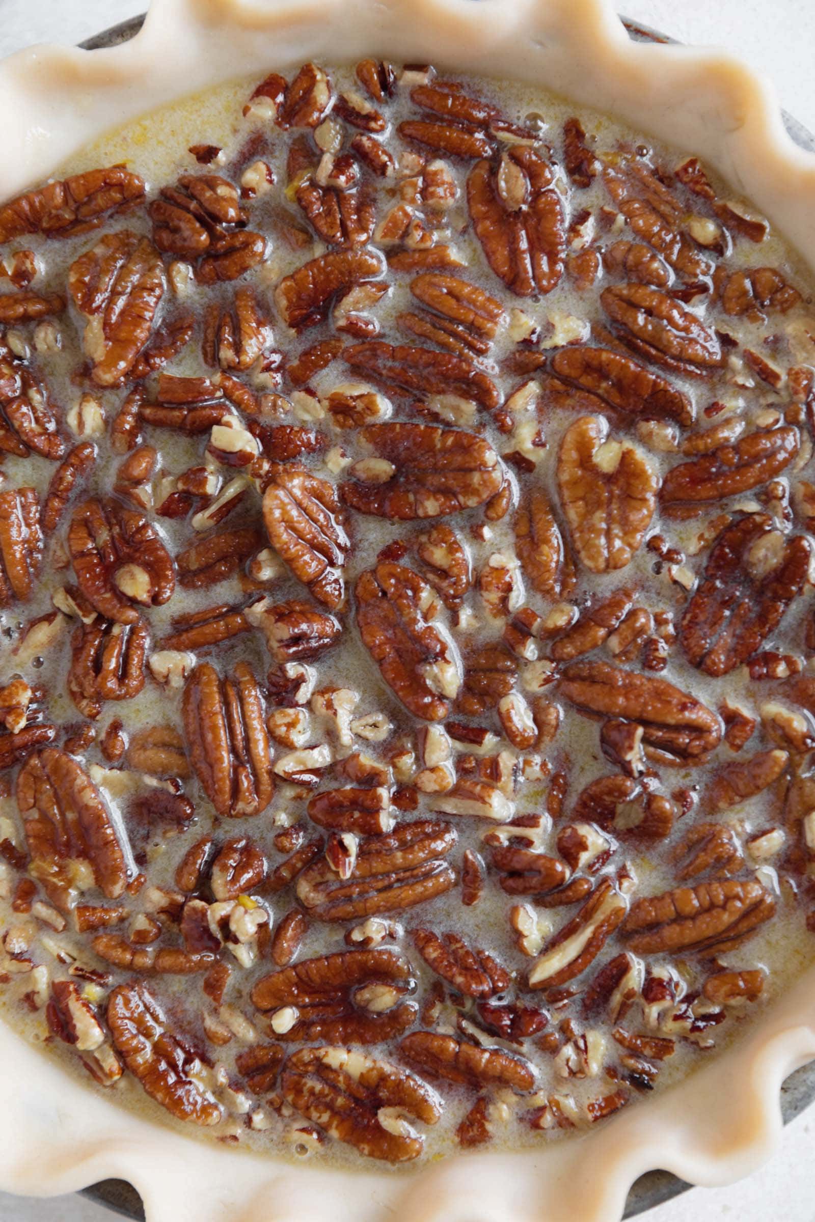 pecan pie filling uncooked