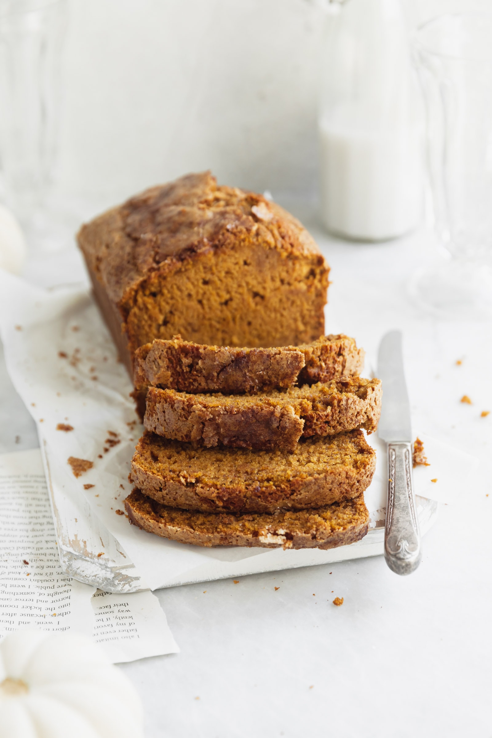 loaf of pumpkin bread
