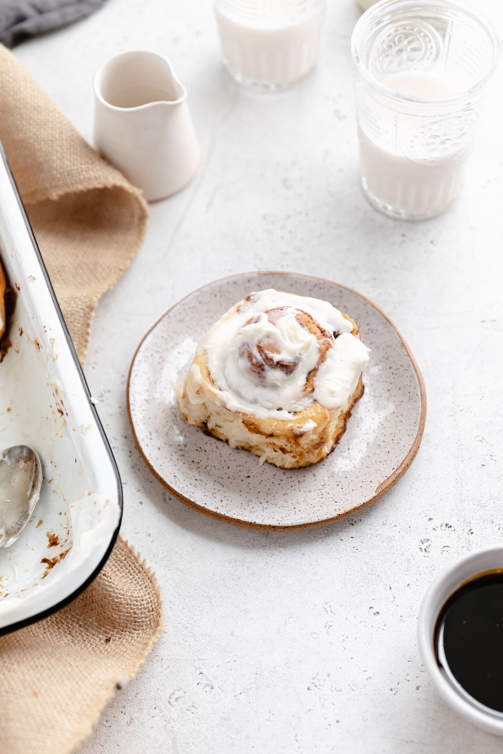 gingerbread cinnamon roll with icing