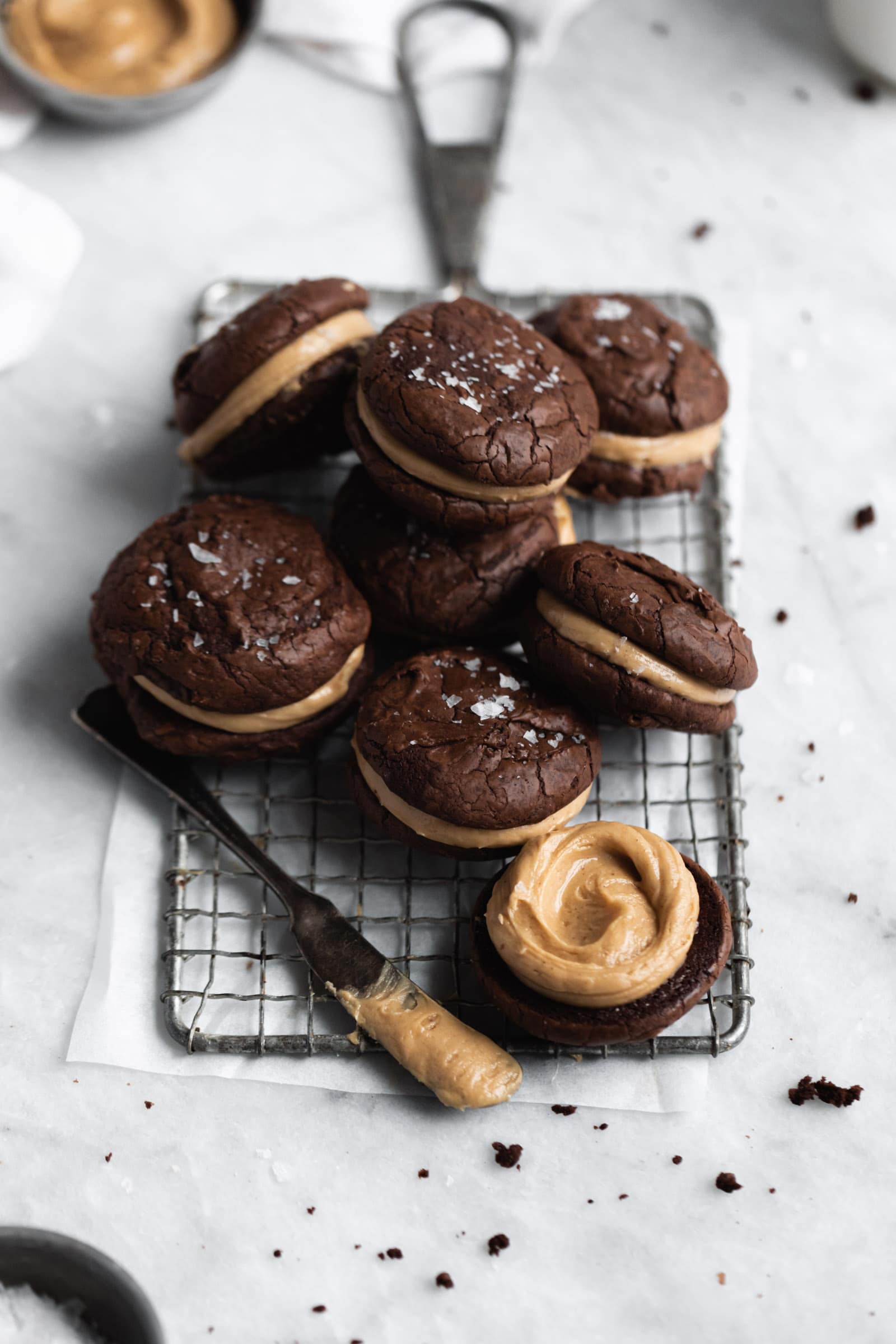 peanut butter chocolate brownie cookies
