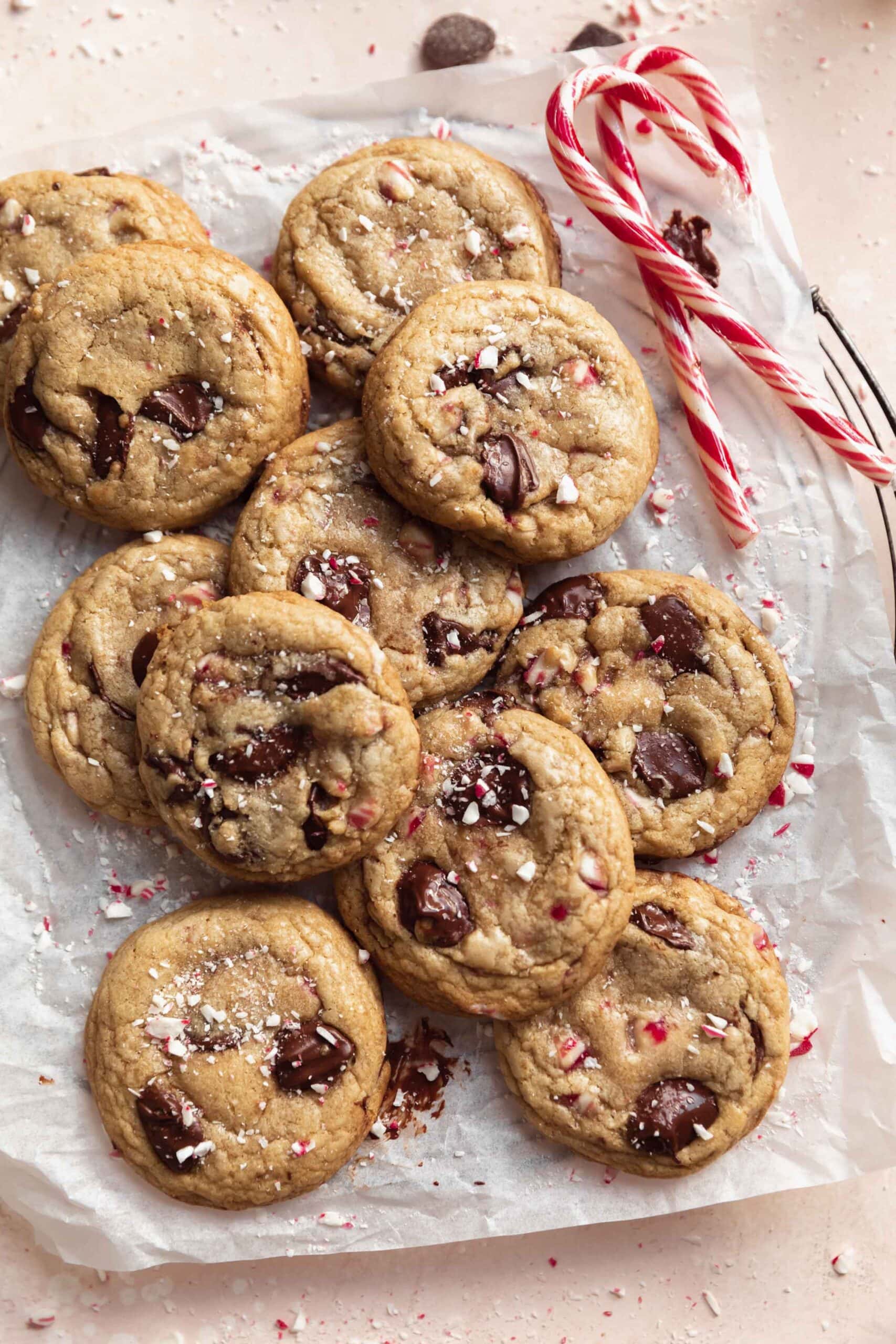 peppermint chocolate chip cookies