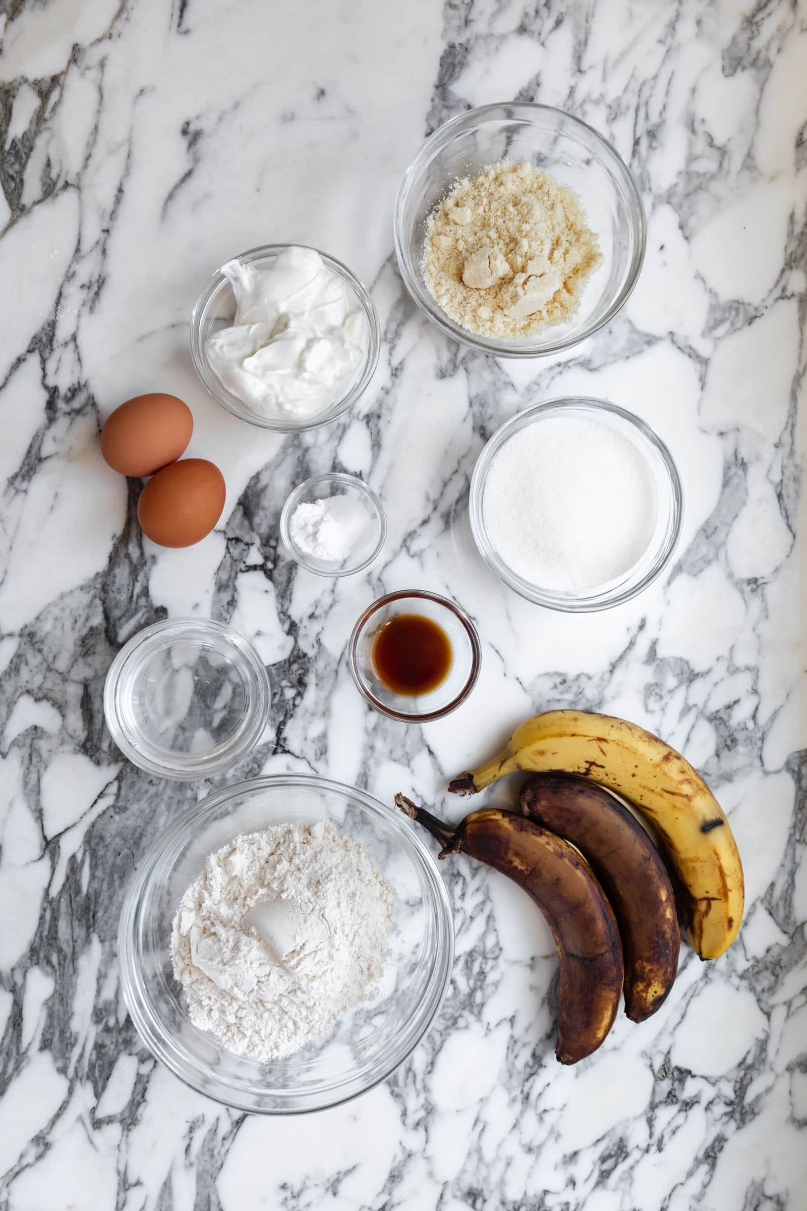 healthy banan bread process shots