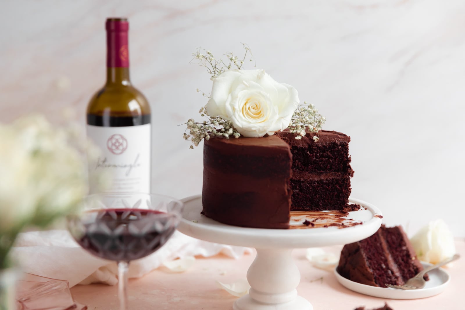 red wine chocolate cake